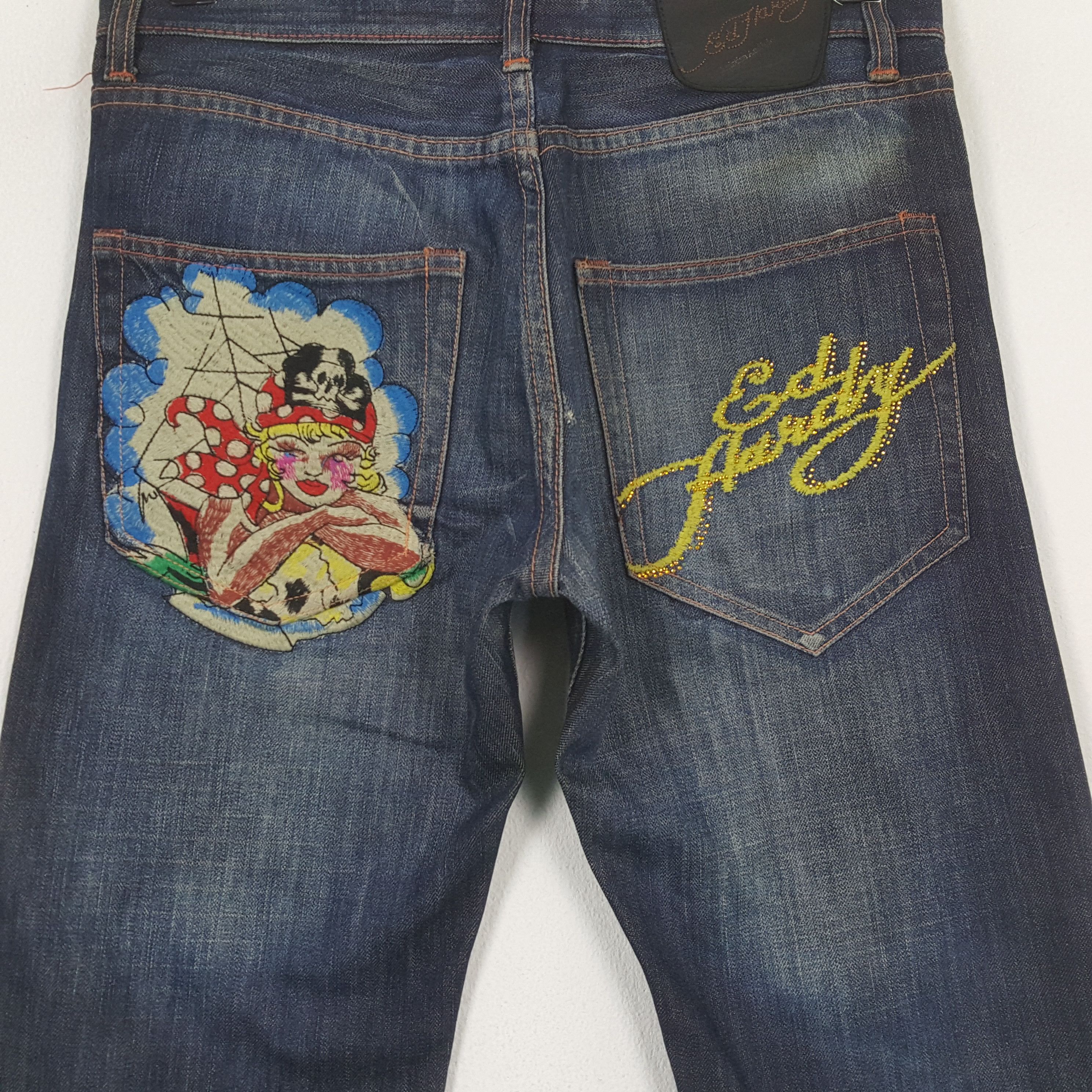Christian Audigier × Ed Hardy × Vintage Vintage ED HARDY Christian Audigier Designer Jeans c280n23 Size US 30 / EU 46 - 5 Thumbnail