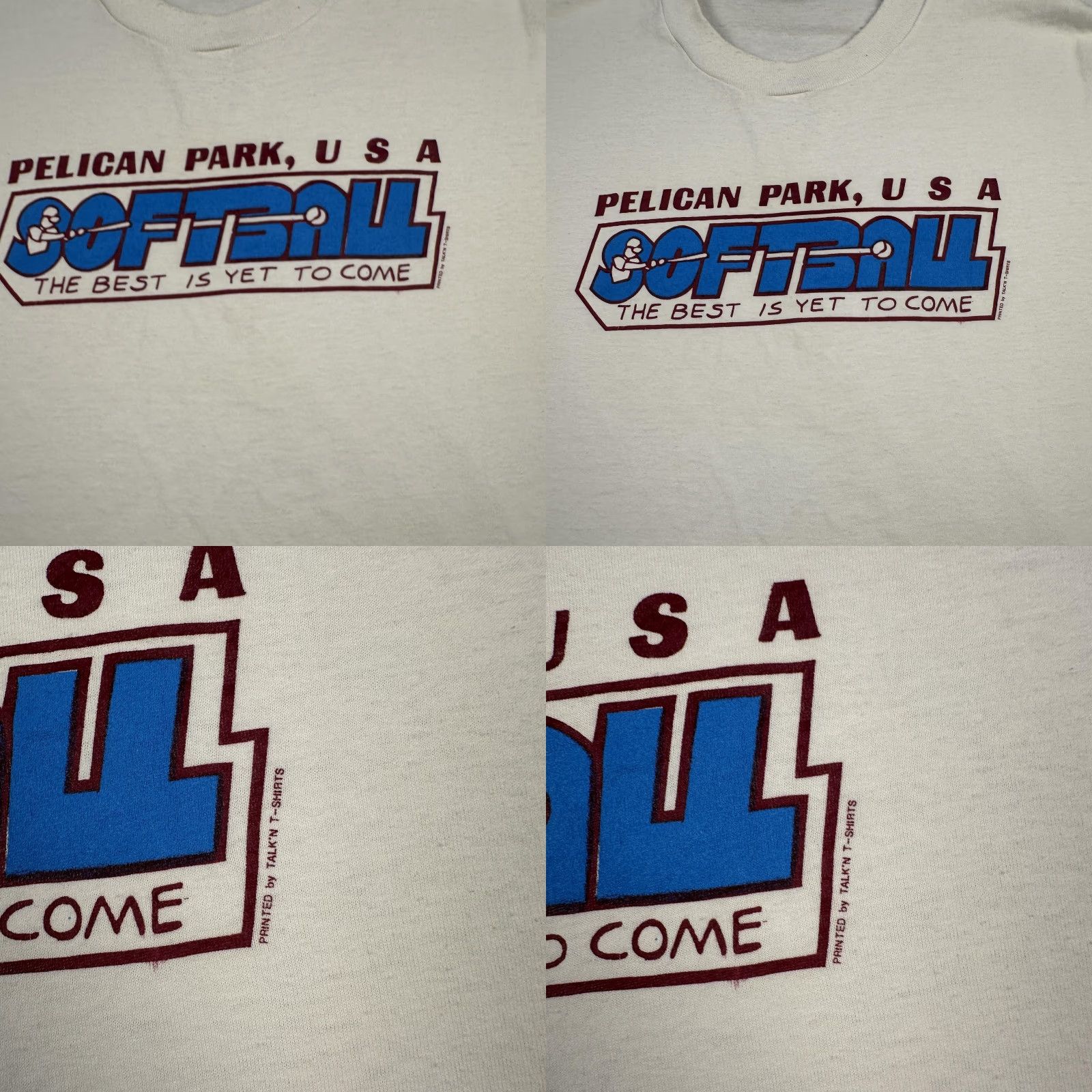 Vintage VINTAGE Screen Stars Best Pelican Park Softball Shirt Mens XL White Crew Neck Short Sleeve Graphic Print USA 90s Size US XL / EU 56 / 4 - 8 Thumbnail