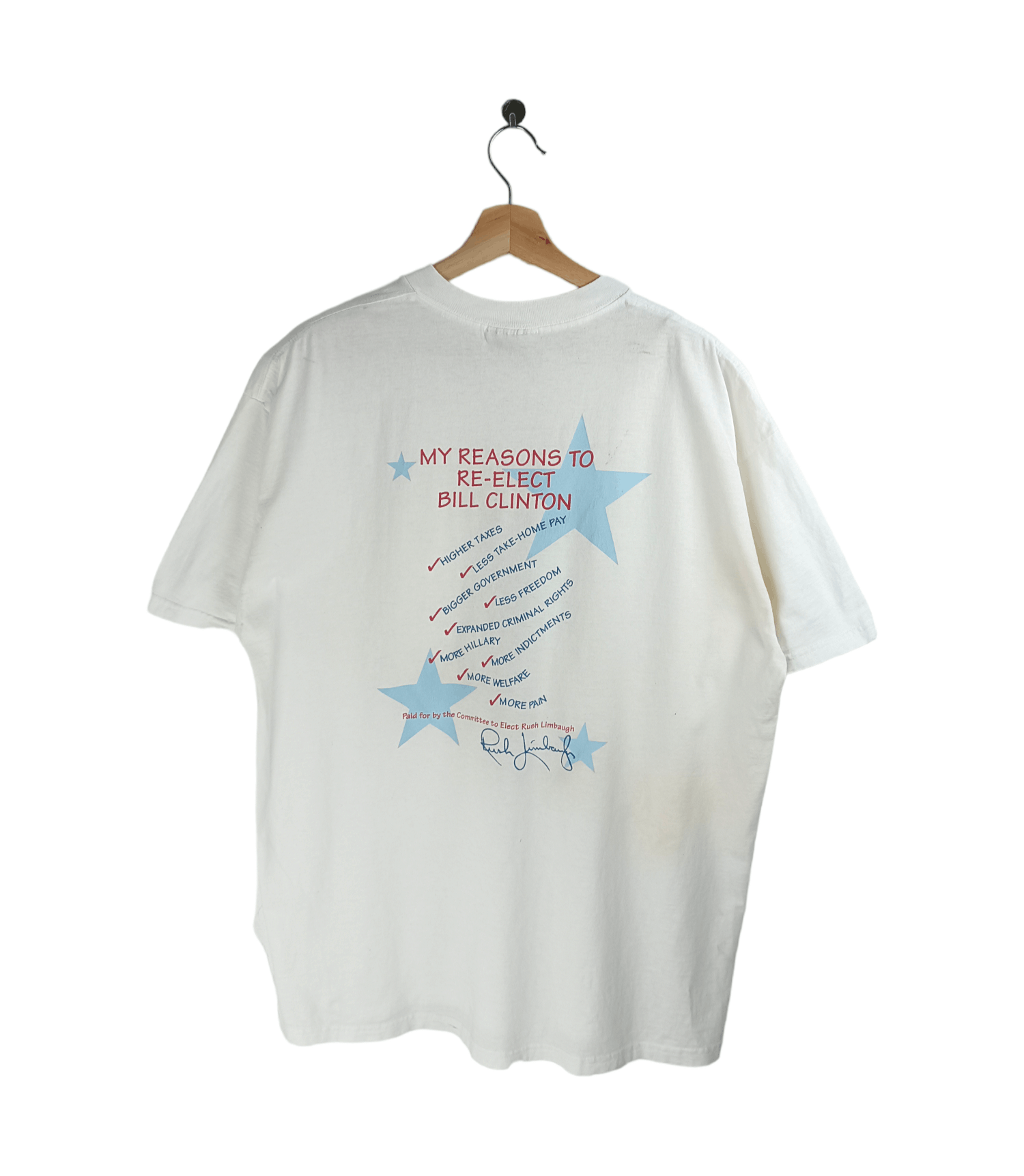 Vintage VINTAGE 90'S USA PRESIDENT ELECTION FUNNY TEE Size US XL / EU 56 / 4 - 2 Thumbnail