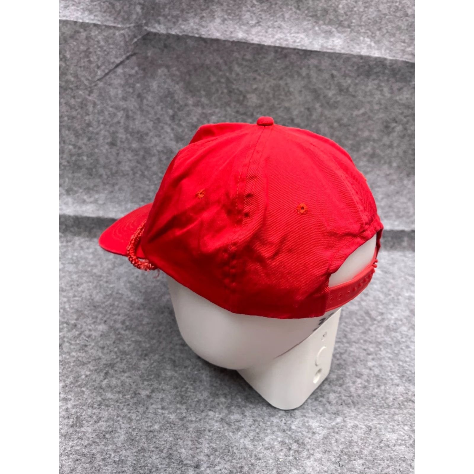 Vintage VINTAGE Duffy Hat Cap Snap Back Adult One Size Red 100% Cotton Hatch Rope Blocked? Size ONE SIZE - 5 Thumbnail