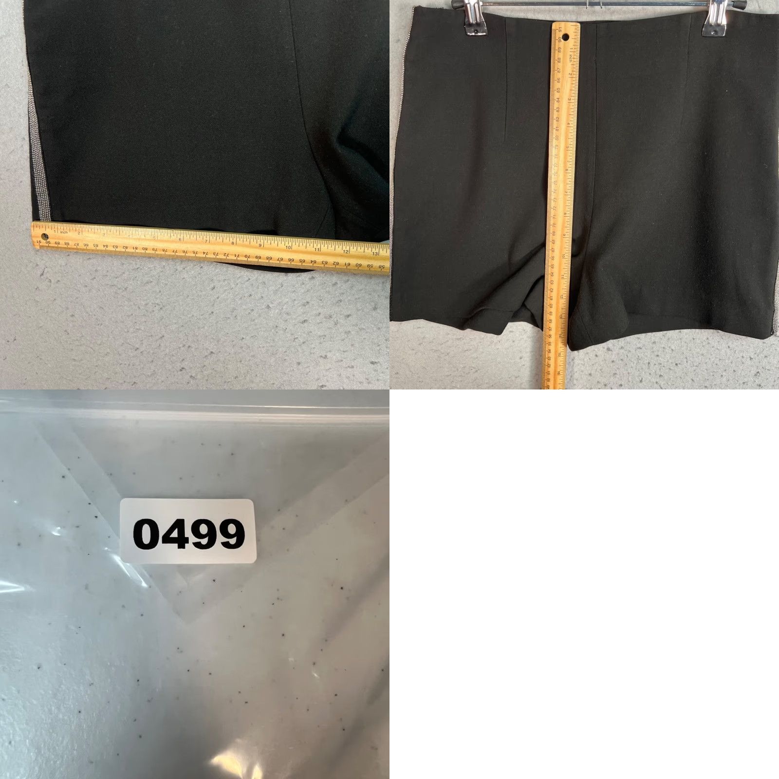 Zara Zara Basic Womens Size Medium Black Tailored Shorts With Beaded Trim Size 32" / US 10 / IT 46 - 8 Thumbnail