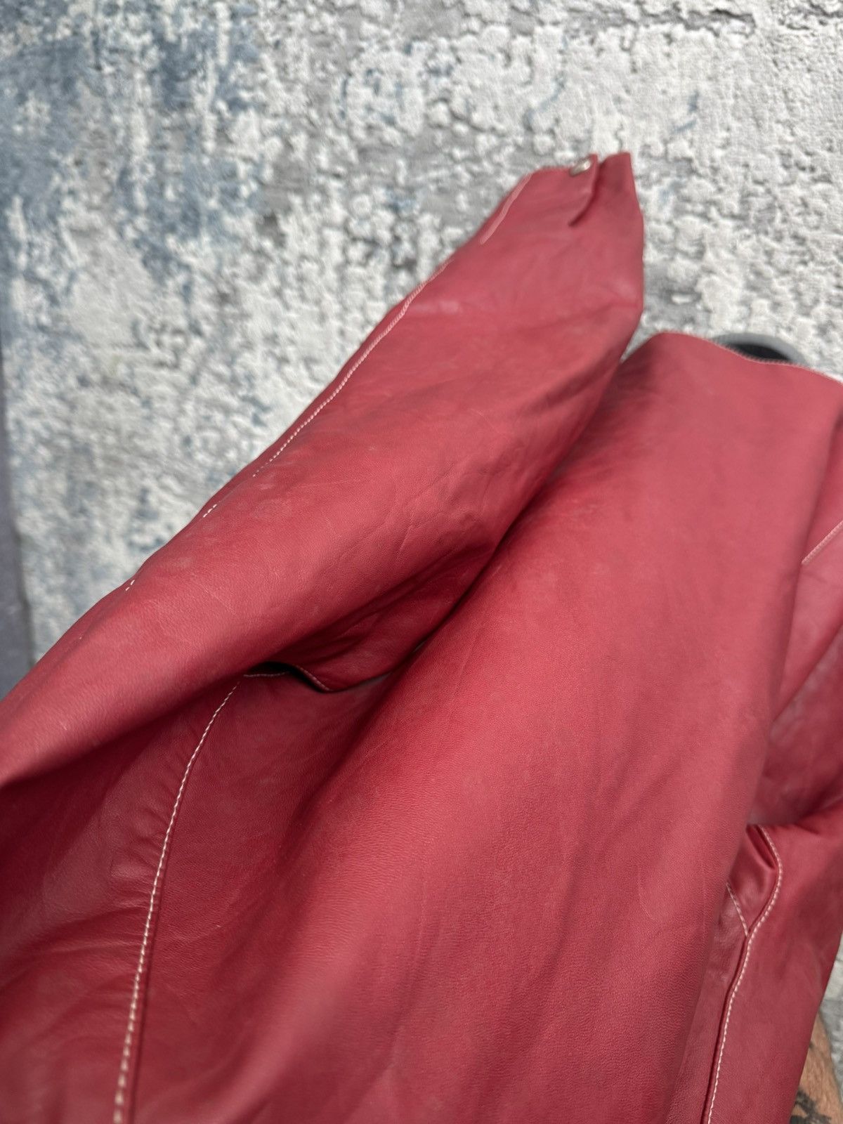 Burberry Prorsum Burberry Blue Label Burgundy Leather jacket Size 38 Size M / US 6-8 / IT 42-44 - 13 Thumbnail