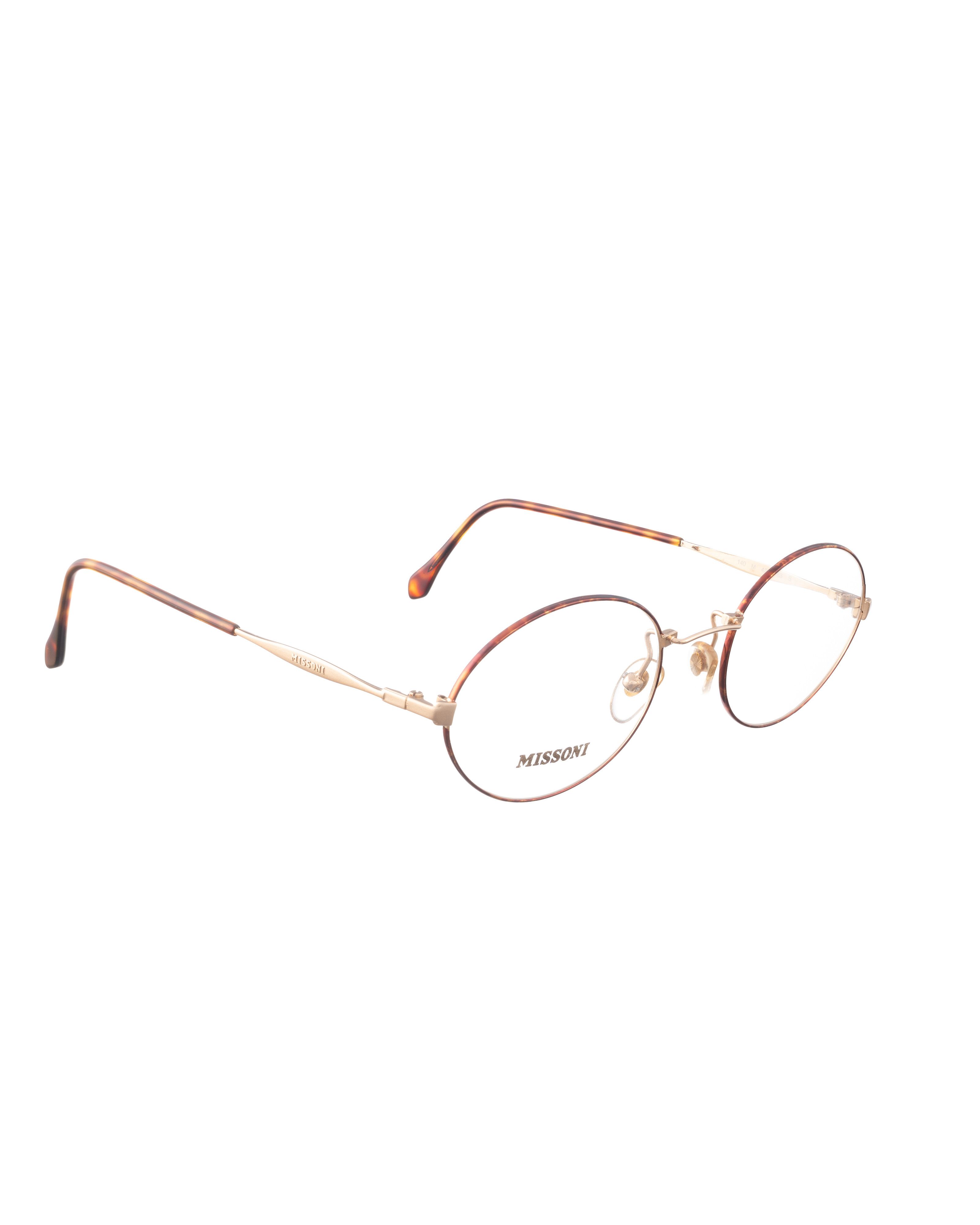 Missoni Missoni '90s Gold & Brown Round Glasses Size ONE SIZE - 1 Thumbnail
