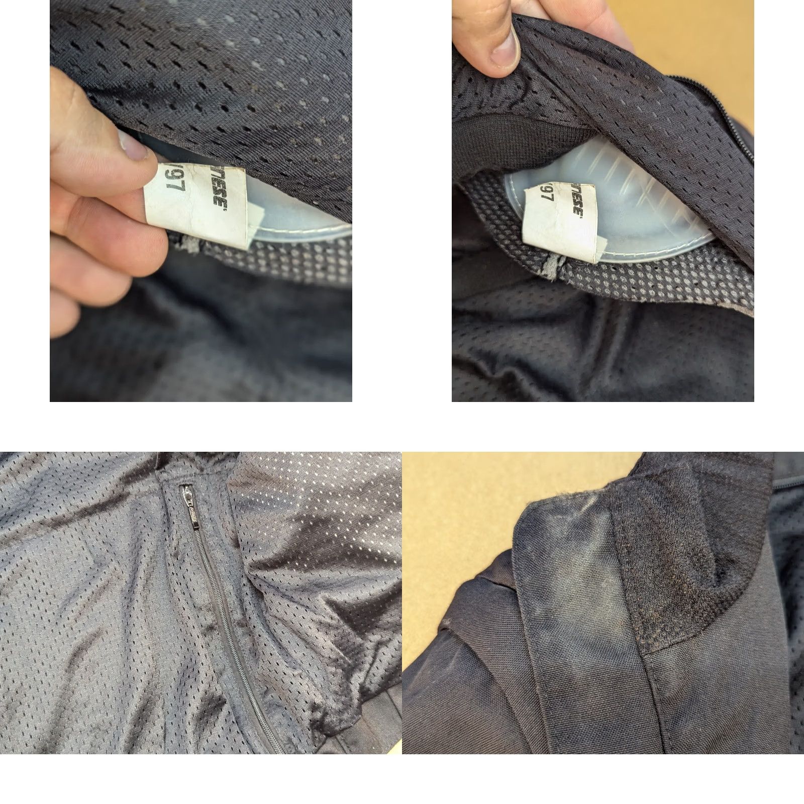 Dainese Dainese Motorcycle Jacket Mens Size 50 Padded Arms & Shoulder Protection Textile Black Regular Zip Wind-Resistant Water Resistant Outdoor 90s? Size US M / EU 48-50 / 2 - 10 Thumbnail
