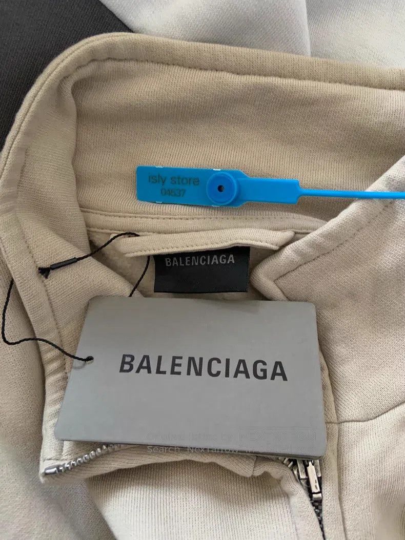 Balenciaga Balenciaga Logo High Neck Long Sleeve Jacket (Men's, Grey) Size US L / EU 52-54 / 3 - 5 Thumbnail
