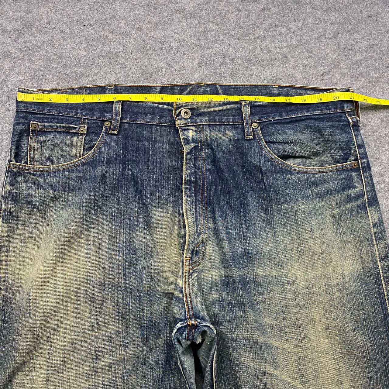 Levi's 💥Rare💥Vintage 90S Levis 503 Big Size Distressed Denim Size US 41 - 4 Thumbnail