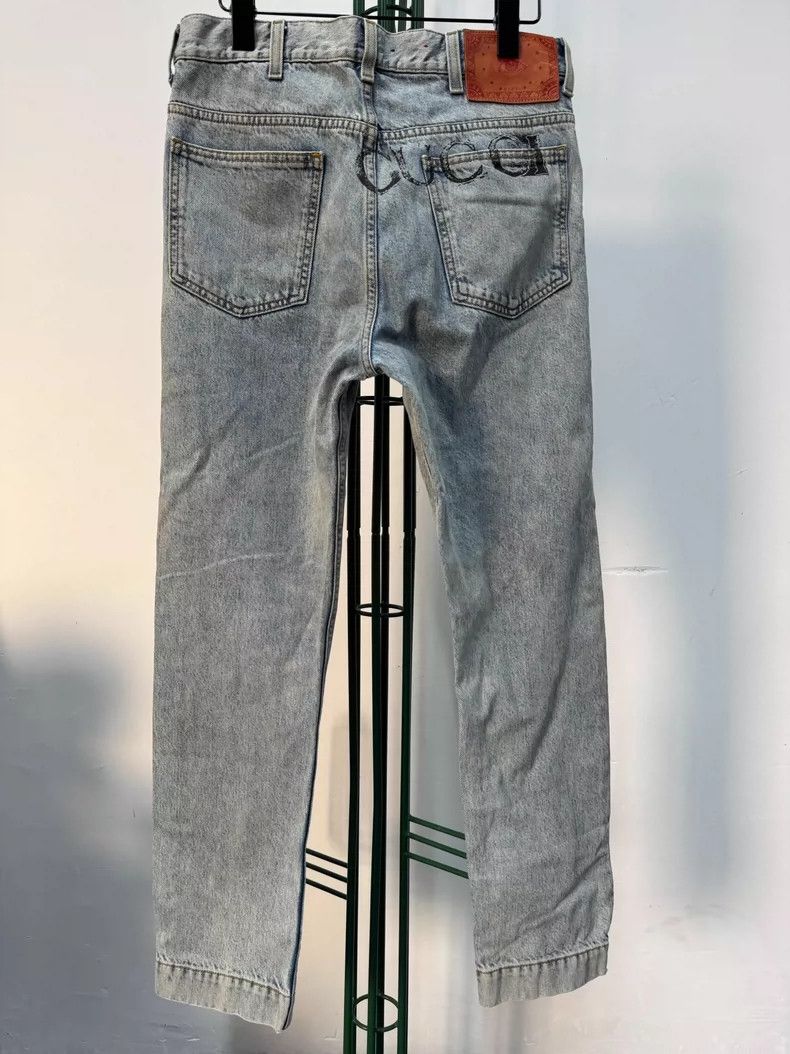 Gucci Gucci Letter-printed straight jeans Size US 31 - 2 Thumbnail