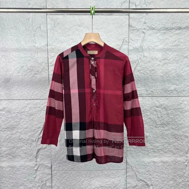 Burberry Burberry Red Cotton Women's Shirt. Size XXS / US 00 / IT 34 - 1 Thumbnail