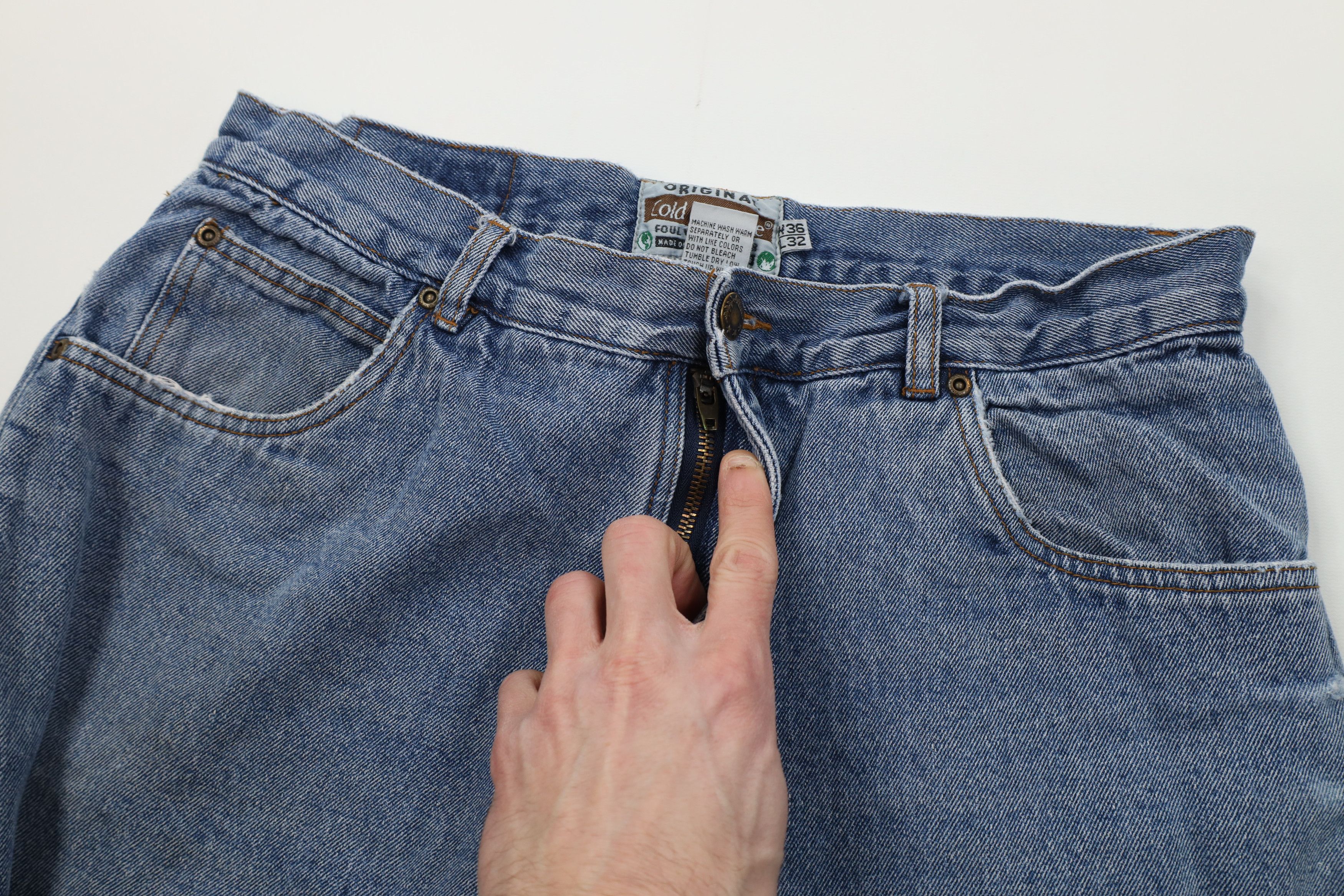 Vintage Vintage 90s Streetwear Lined Wide Leg Denim Jeans Blue Size US 36 / EU 52 - 10 Thumbnail