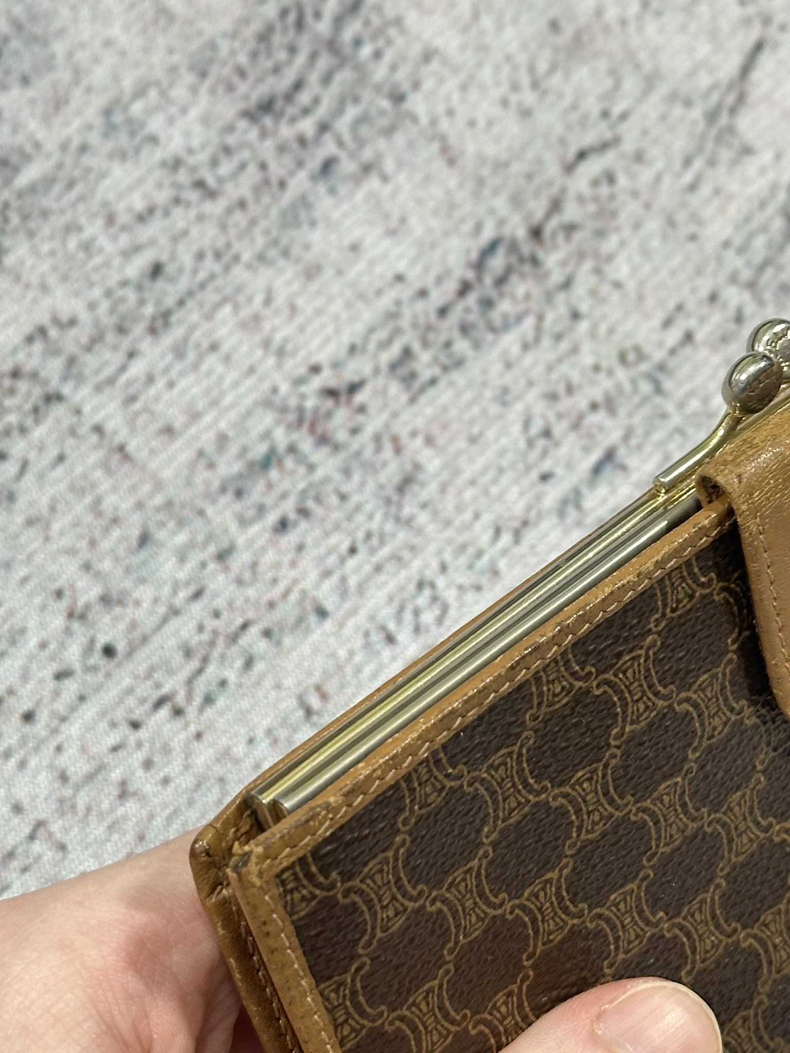 Celine Celine Long Wallet Macadam Brown Logo Monogram Vintage Purse Size ONE SIZE - 8 Thumbnail