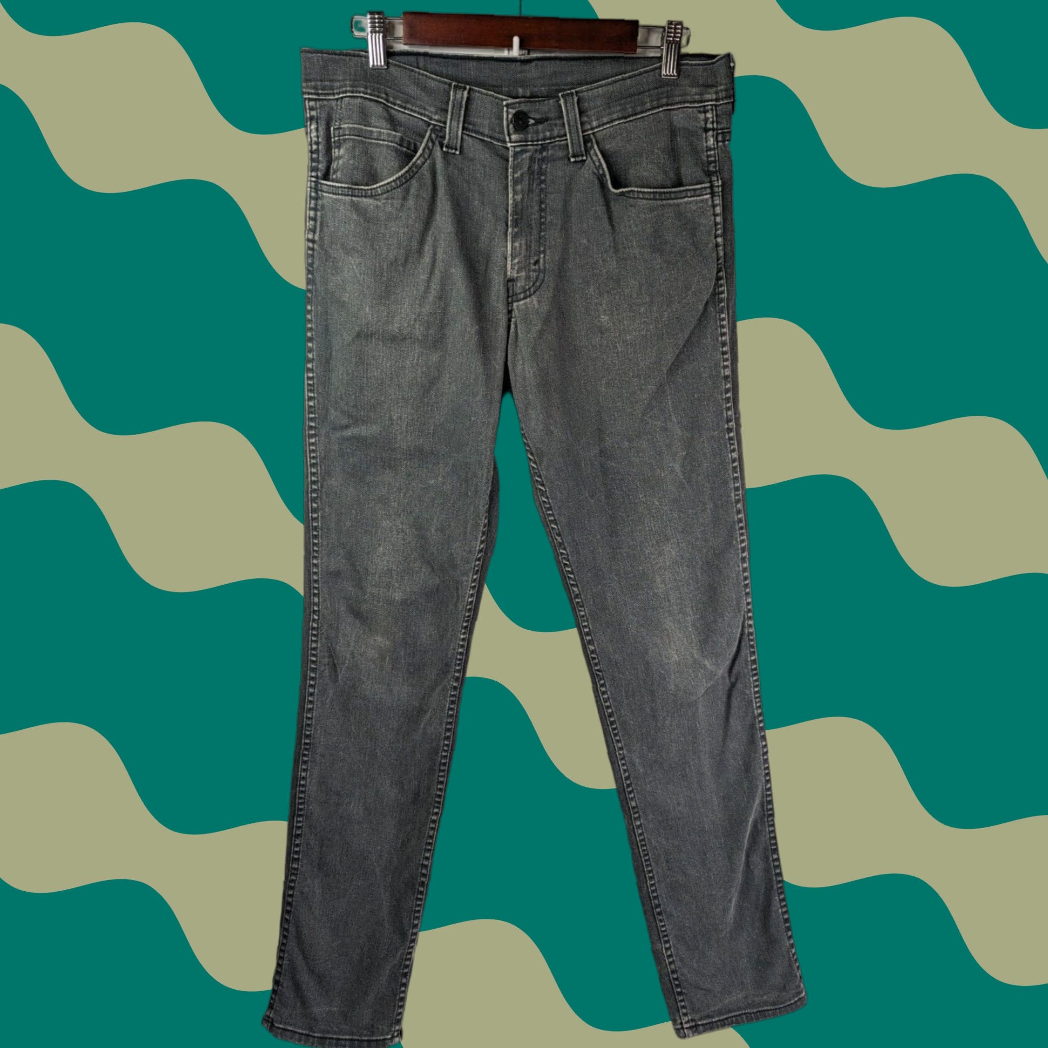 Levi's Levi's 511 Slim Fit Jeans Mens Gray Denim Dark Wash 34 Inseam 33 84511-0214 Size US 34 / EU 50 - 1 Thumbnail