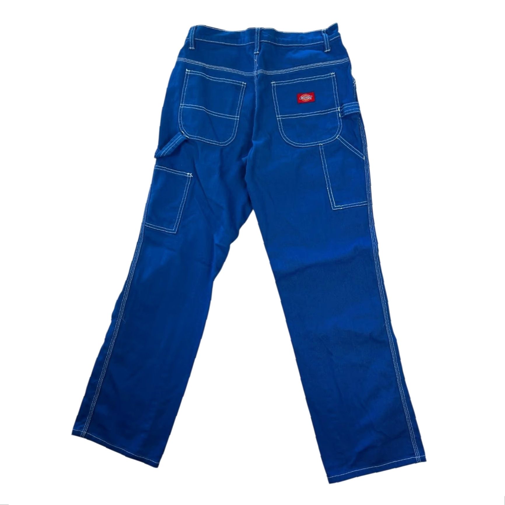 Dickies Dickies Carpenter Pants Women's 5/27 Blue Twill Straight Leg Pockets Workwear Size 27" / US 4 / IT 40 - 2 Thumbnail