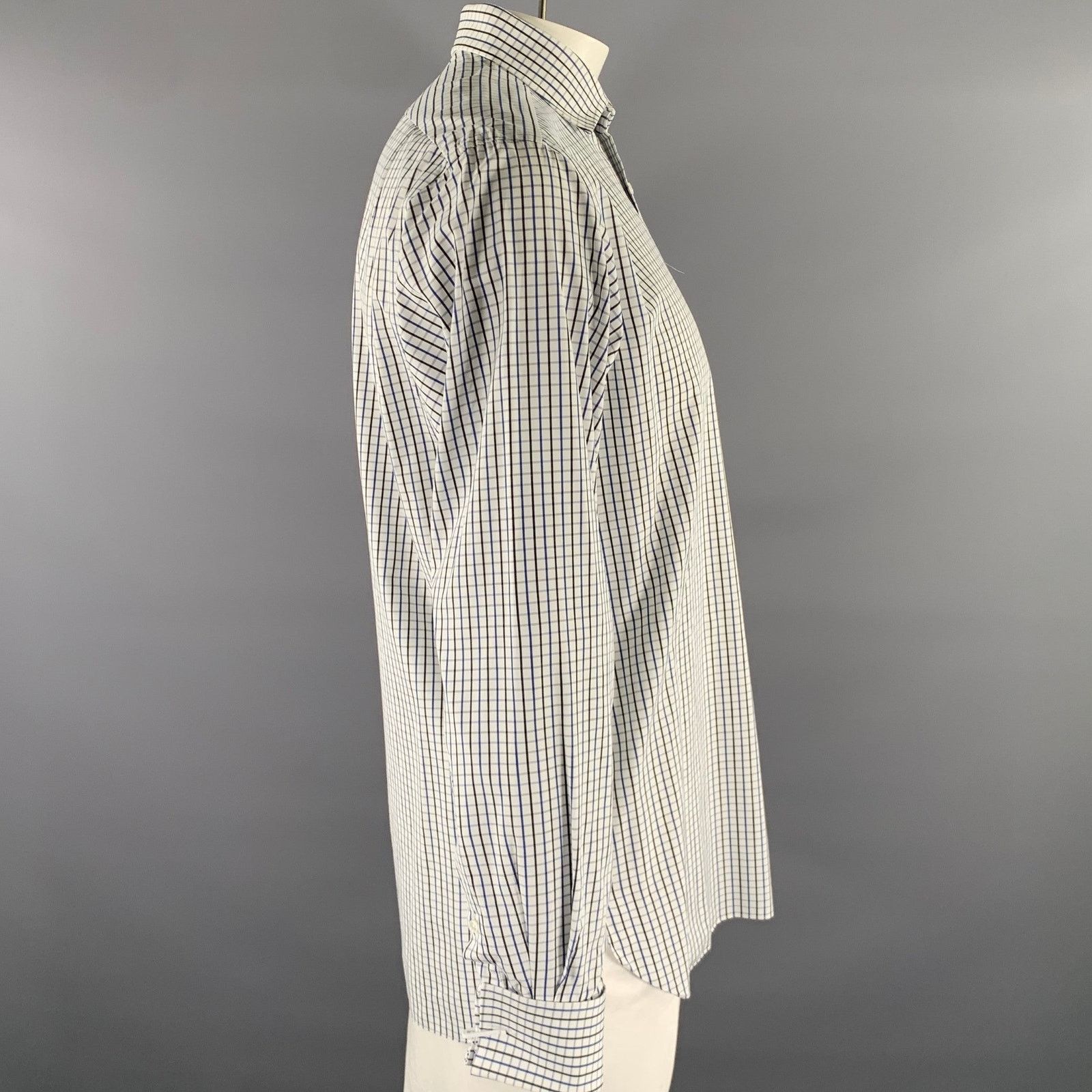 Ralph Lauren RALPH LAUREN White Black Blue Check Cotton Long Sleeve Shirt Size US XL / EU 56 / 4 - 3 Thumbnail
