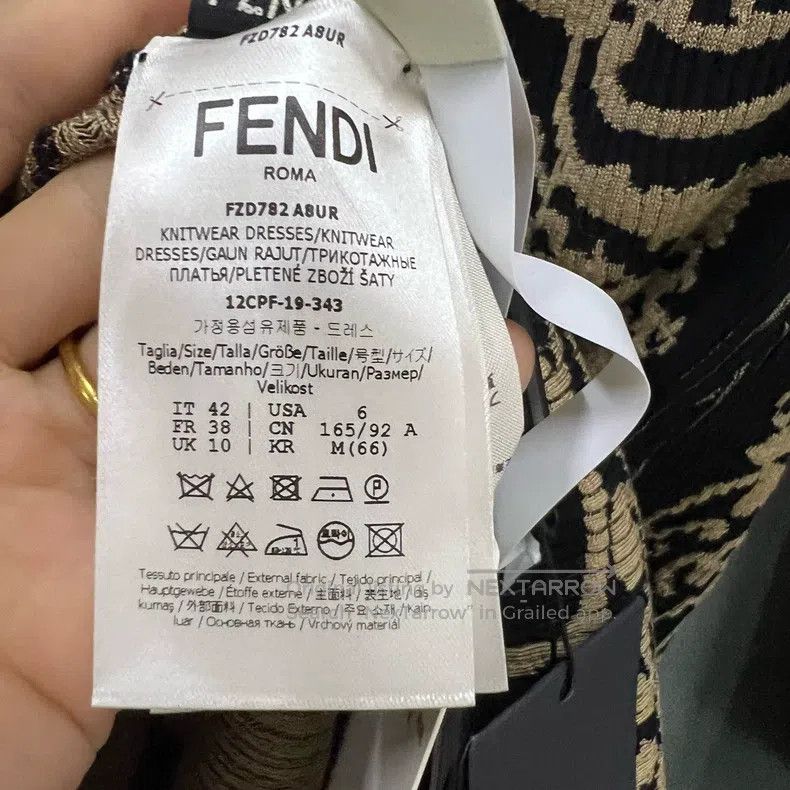 Fendi Fendi Black and Gold Totem Embroidered Knit Dress Size S / US 4 / IT 40 - 4 Thumbnail