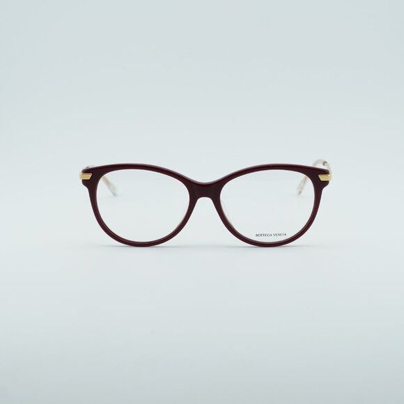 Bottega Veneta Bottega Veneta BV1039O 004 Eyeglasses Burgundy/Gold 53mm Size ONE SIZE - 3 Thumbnail