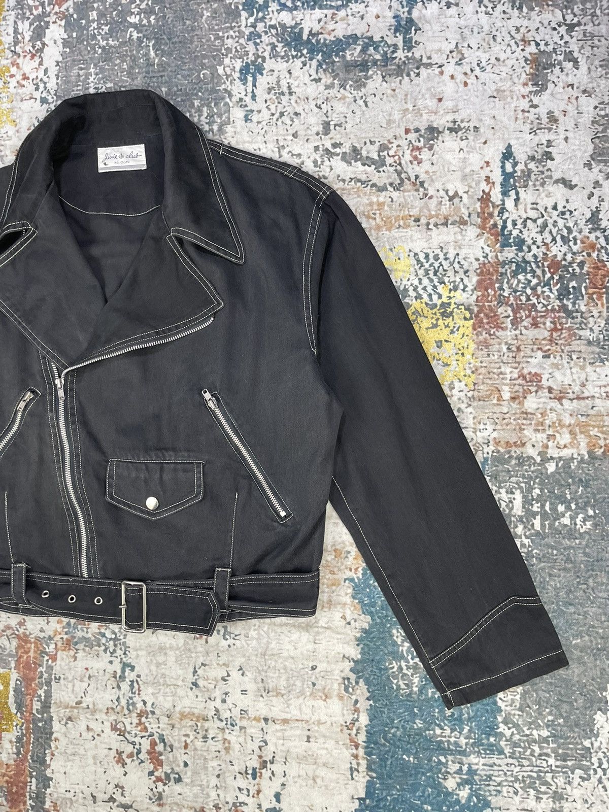 Japanese Brand Julie Club Double Collar Cotton Rider Jackets Size L / US 10 / IT 46 - 4 Thumbnail