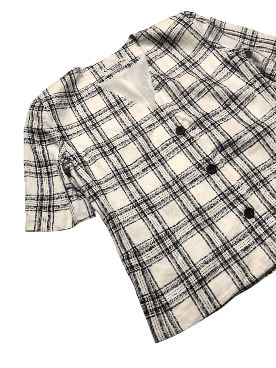Christian Dior Monsieur × Dior Christian Dior Tartan No Collar Short Sleeve Coat Jacket Size M / US 6-8 / IT 42-44 - 6 Thumbnail