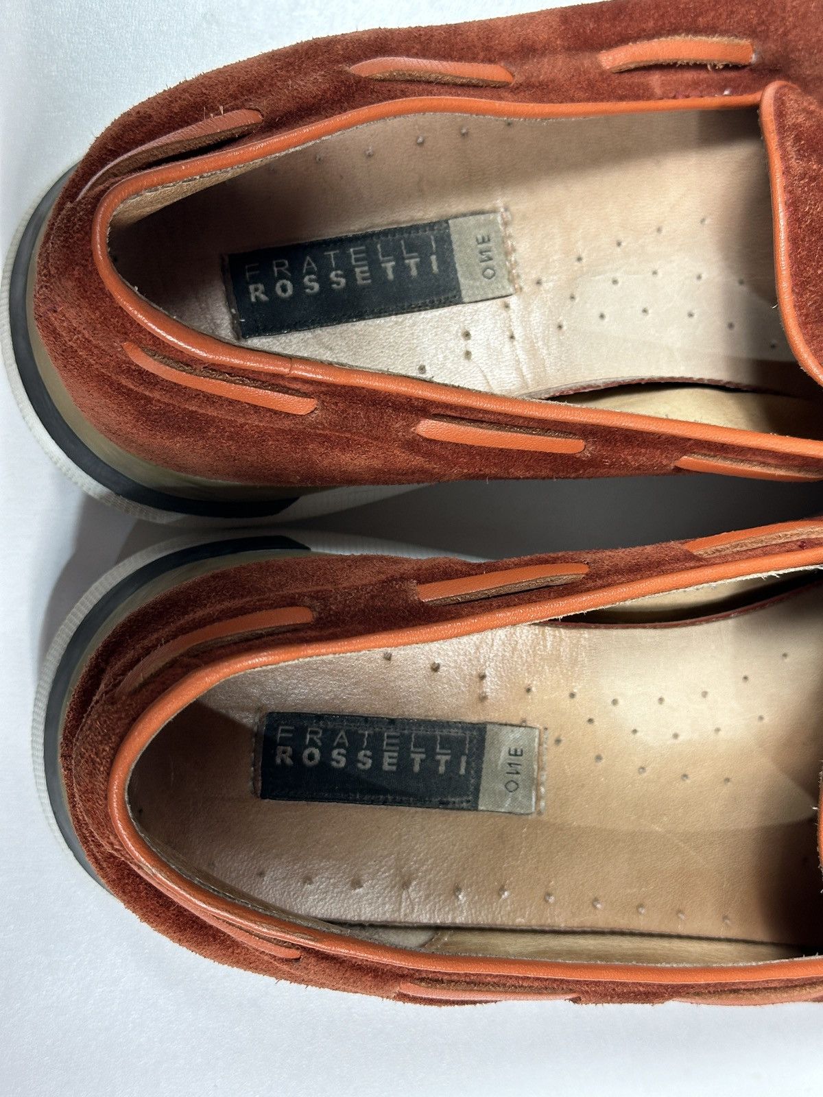 Fratelli Rossetti Fratelli Rossetti Suede Moccasins in Orange, Size 37 Italian Size US 7 / IT 37 - 5 Thumbnail