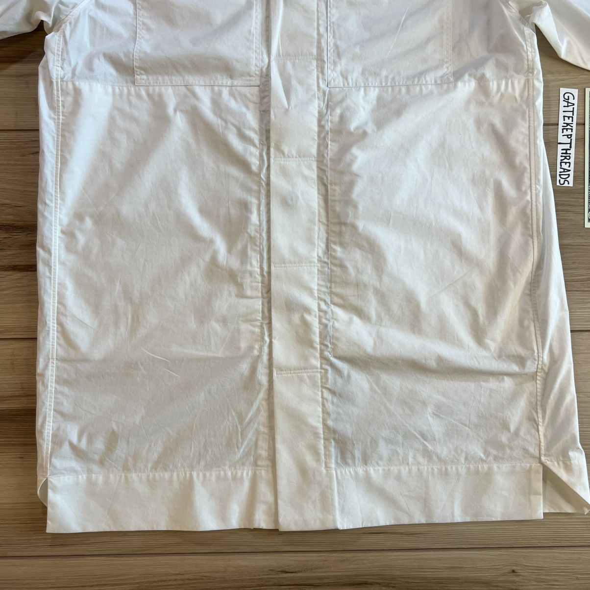 Rick Owens Rick Owens Lido SS23 Magnum Button Down White Short Sleeve Size US M / EU 48-50 / 2 - 7 Thumbnail