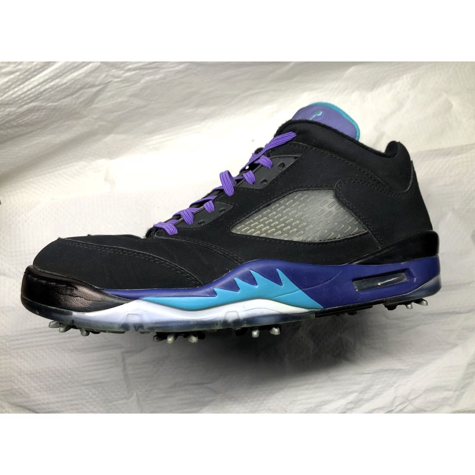 Jordan Brand Jordan V Golf 10.5 Low Grape Men's Sneaker Spring Fall Summer Black/Grape Ice Nike Air Jordan 5 CU4523-001 Size US 10 / EU 43 - 4 Thumbnail