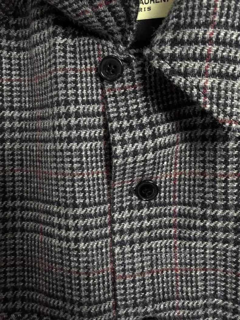 Saint Laurent Paris Saint Laurent Paris Black and Grey Plaid Wool Shirt Size US S / EU 44-46 / 1 - 3 Thumbnail