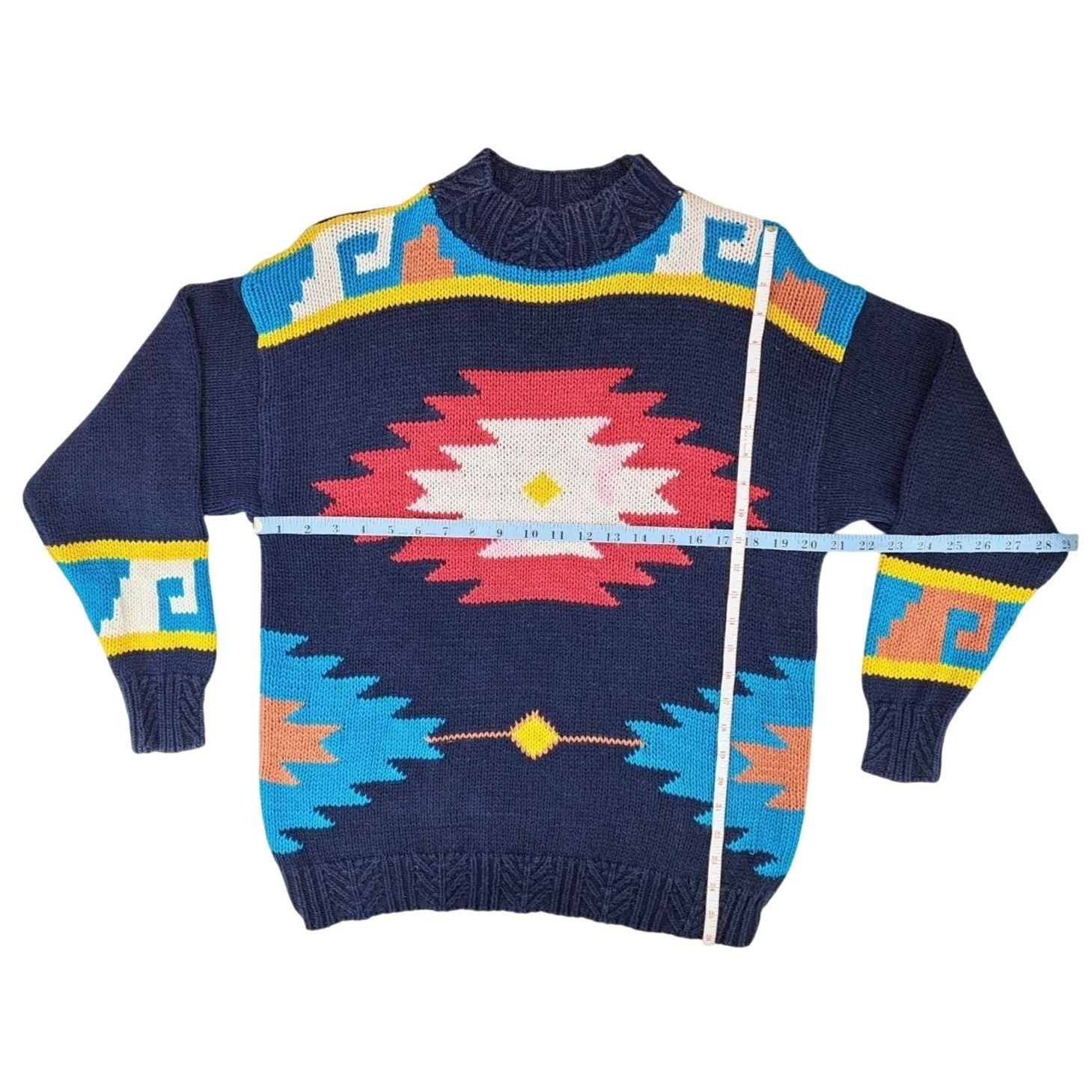 Vintage Vintage Sakura Sport Sweater Geometric Aztec Southwest Knit Size L / US 10 / IT 46 - 7 Thumbnail