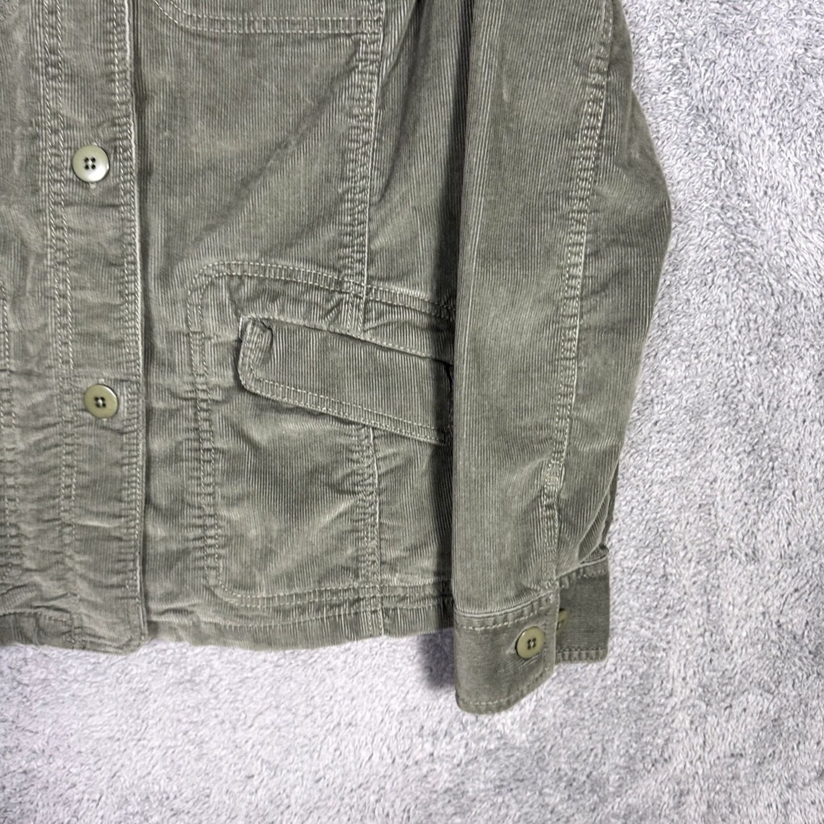 Vintage LL Bean Jacket Womens M Corduroy Chore Field Barn Cargo Coat Green 90s Kennebec 282528 Womens Size M / US 6-8 / IT 42-44 - 3 Thumbnail