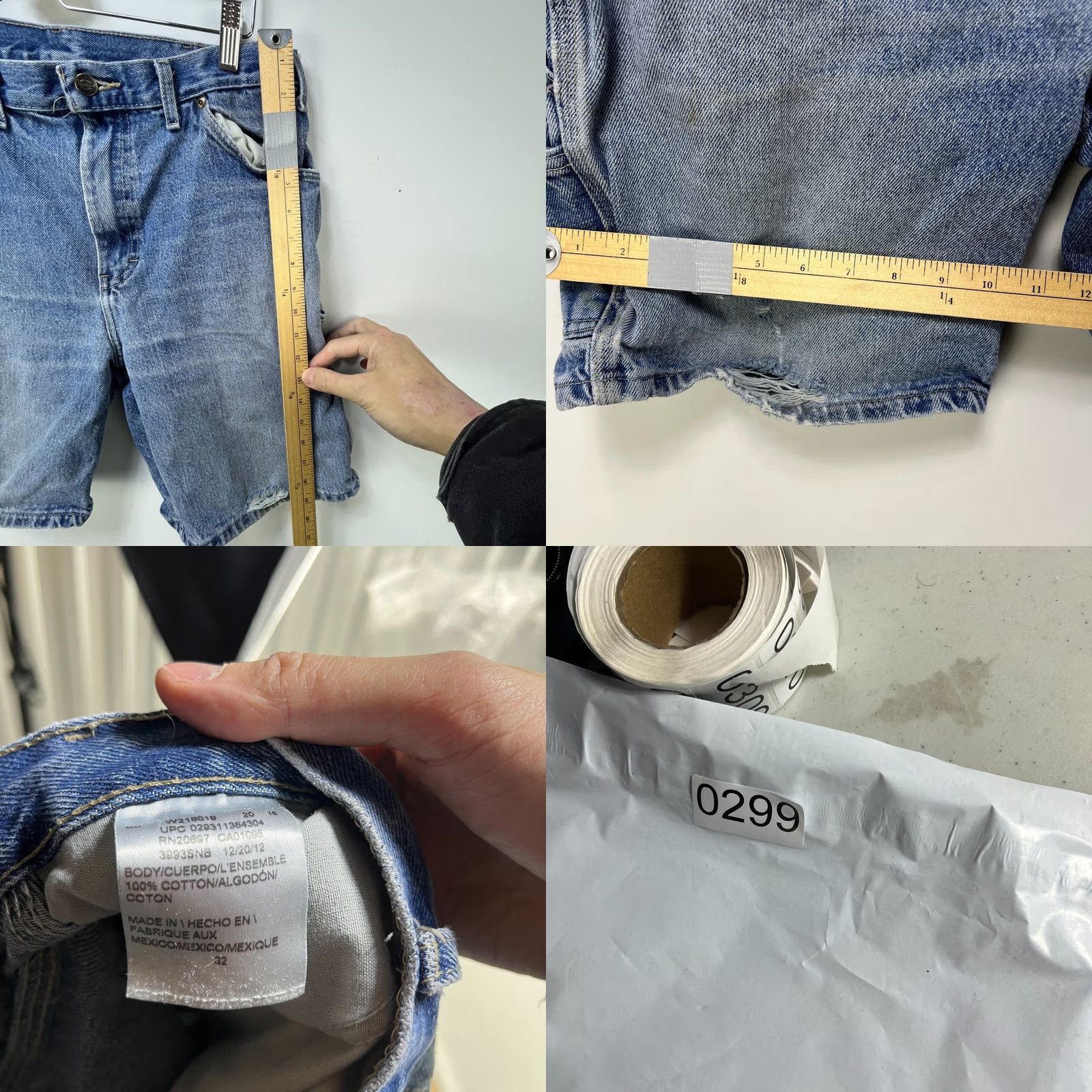 Dickies VINTAGE Dickies Jeans Shorts 32 Carpenter Jorts Denim 5-Pocket Blue Camouflage 90s Mens Shorts Women? Size US 32 / EU 48 - 8 Thumbnail