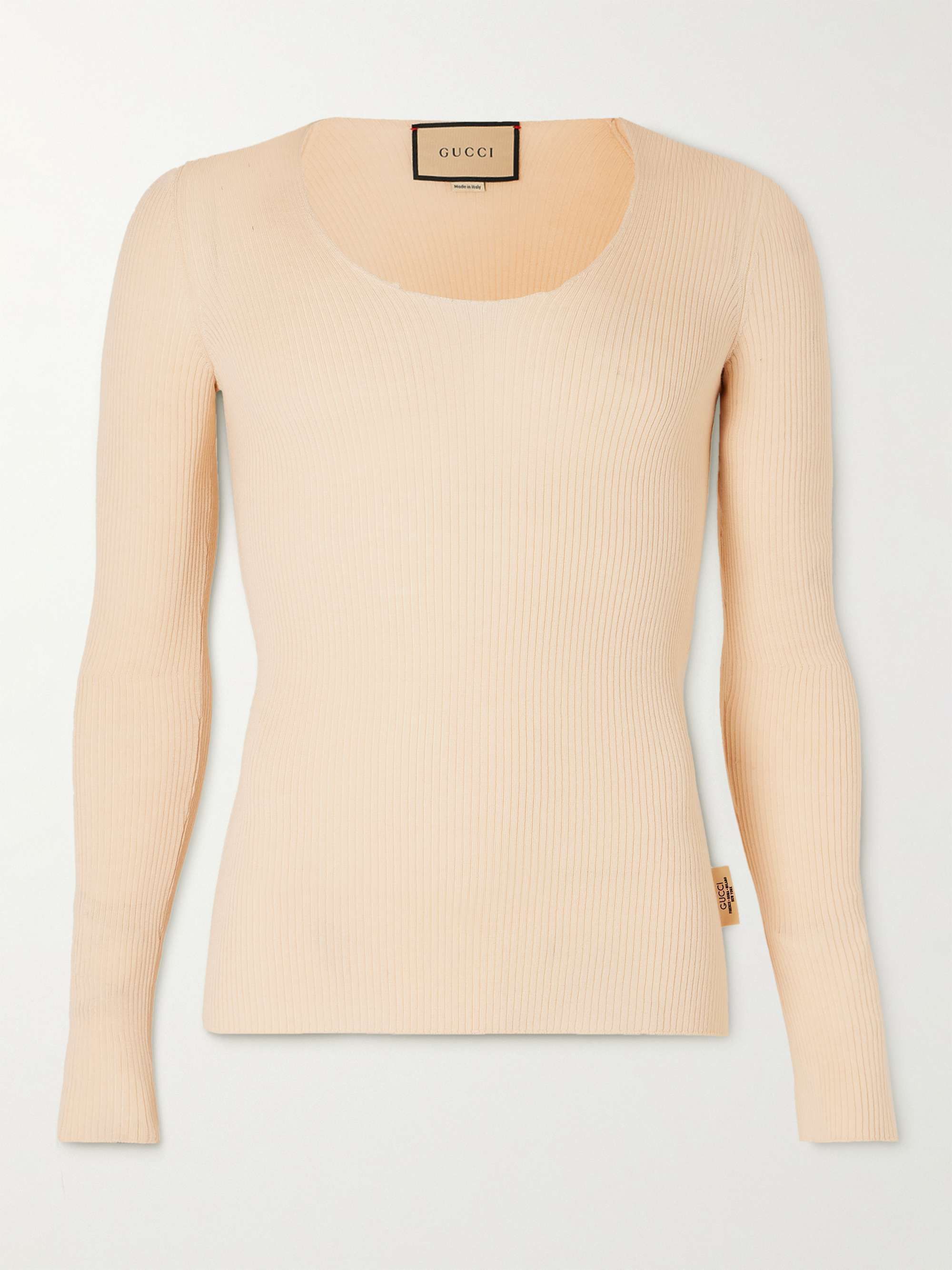 Gucci o1mt1gz0825 Rib Wool Sweater in Beige Size US L / EU 52-54 / 3 - 1 Preview