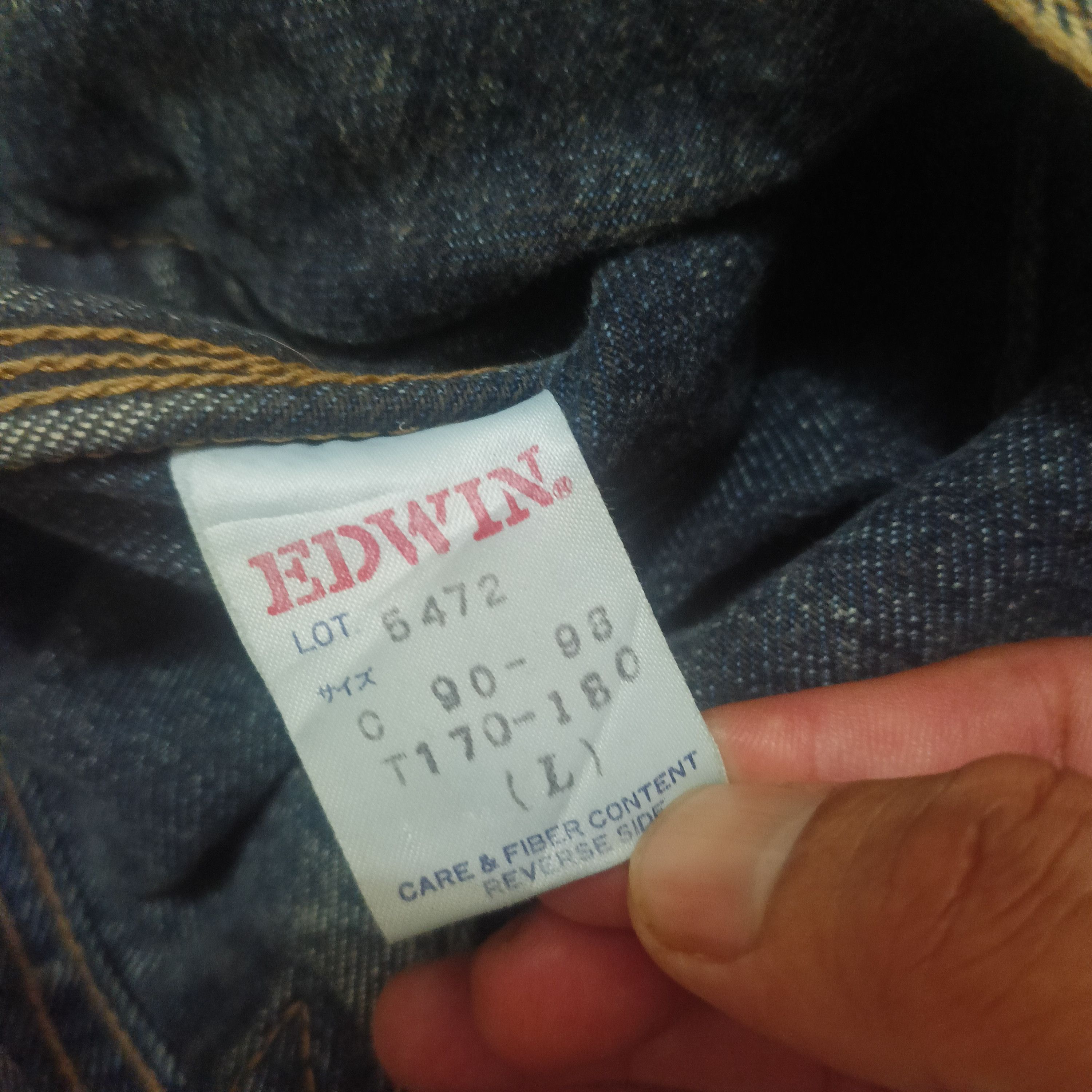 Edwin Vintage Distressed thrashed Edwin Denim Jacket Size US L / EU 52-54 / 3 - 5 Thumbnail