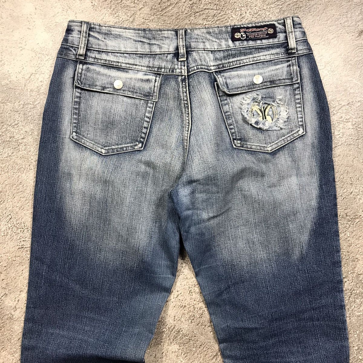 Vintage Vintage 90s Faded Distressed Baggy Jeans Grunge Skate 29 Size 29" - 5 Thumbnail