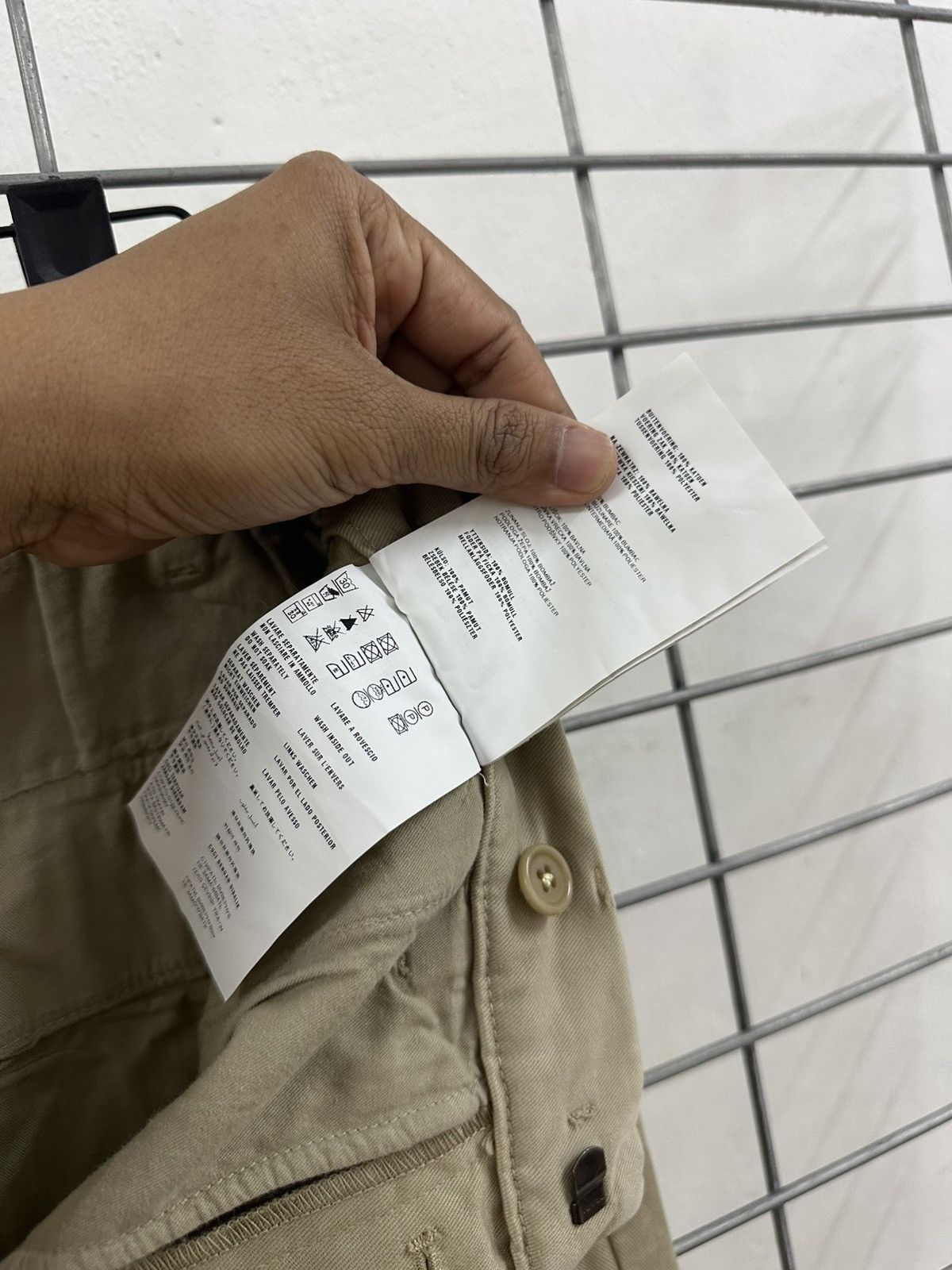 Prada Prada SPH07B Cotton Gabardine Trousers (Khaki) Size 29" - 15 Thumbnail