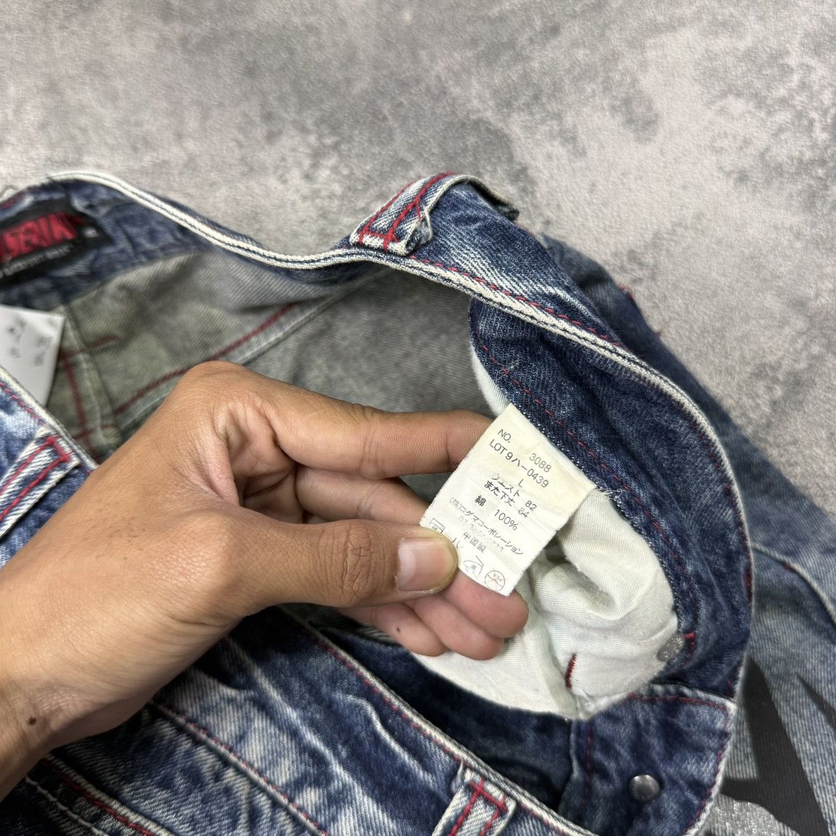 Japanese Brand Jack Serika punk artist riot light wash denim jeans Size US 34 / EU 50 - 6 Thumbnail