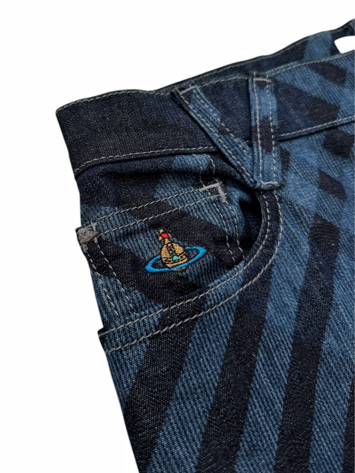 Vivienne Westwood Ray 5 Pocket Pattern Plaid Jeans Size 25" / US 0 / IT 36 - 4 Thumbnail