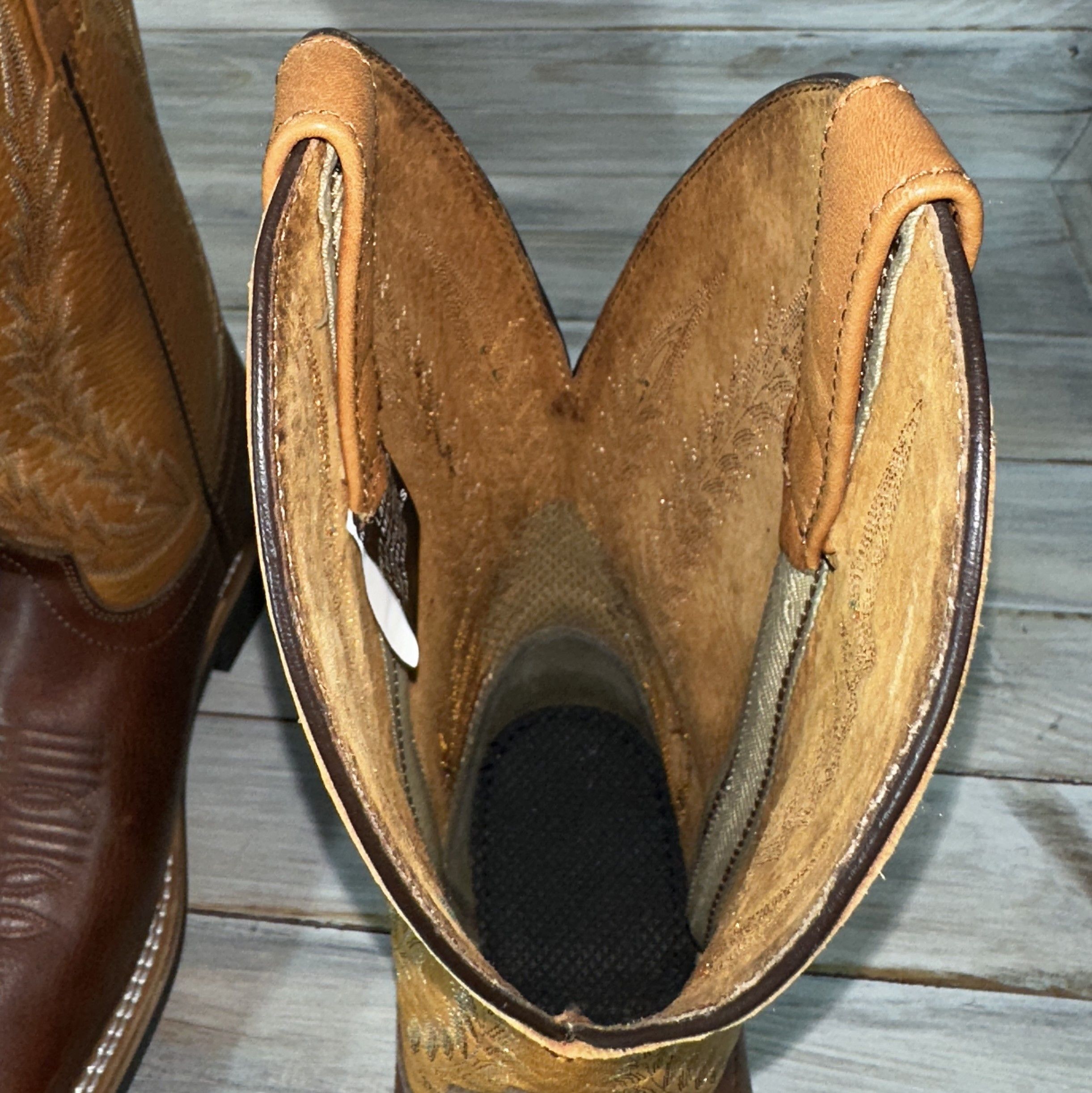 Cowboy Equipment LAREDO Cowboy Western Leather Boots Brown Square Toe Shoes Size US 7.5 / EU 40-41 - 24 Thumbnail