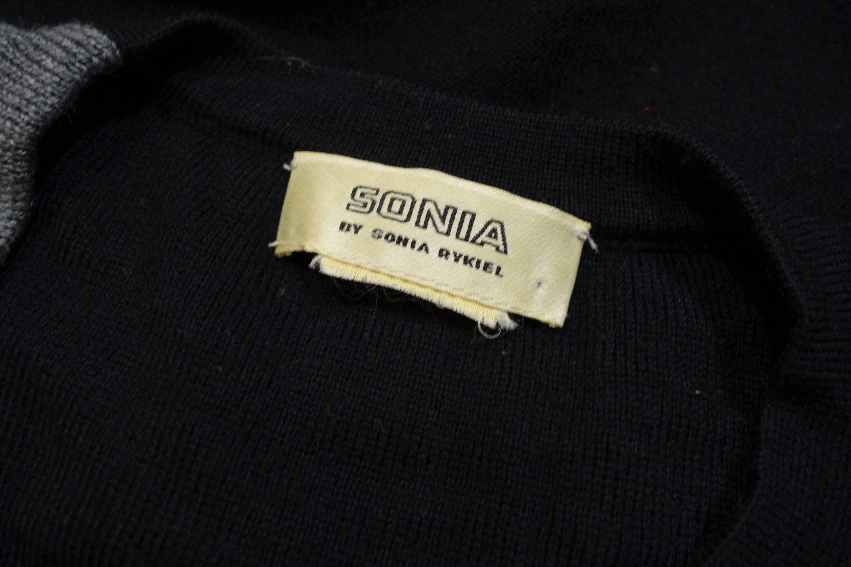 Sonia Rykiel 90S Double Parted Wool Sweater Vintage Size L / US 10 / IT 46 - 7 Thumbnail
