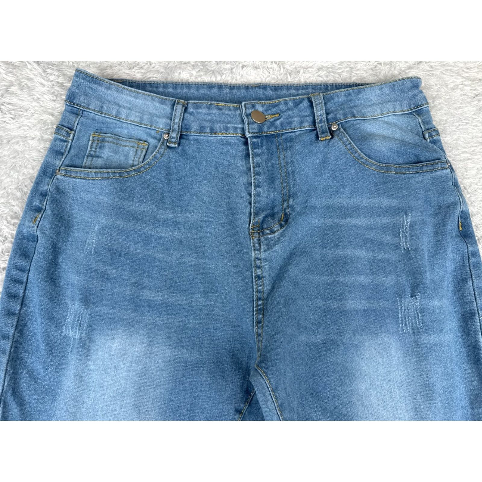 Vintage Jeans Women 30 Blue Denim Bootcut Flared Light Wash High Rise Cotton Blend 30x31 Size 30" / US 8 / IT 44 - 4 Thumbnail