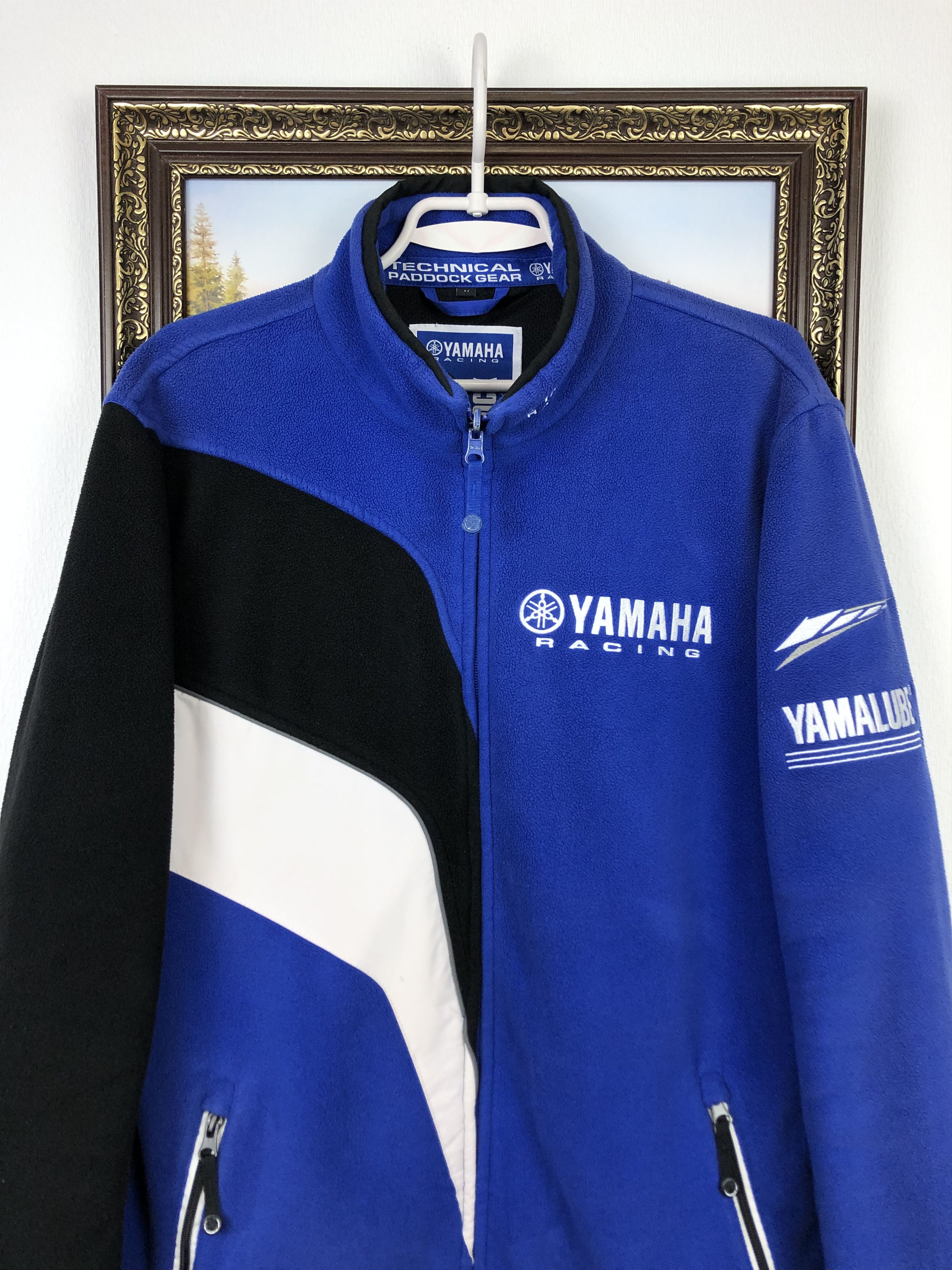 Racing × Rare × Vintage Yamaha Paddock Racing Fleece Jacket Blue Mens ...