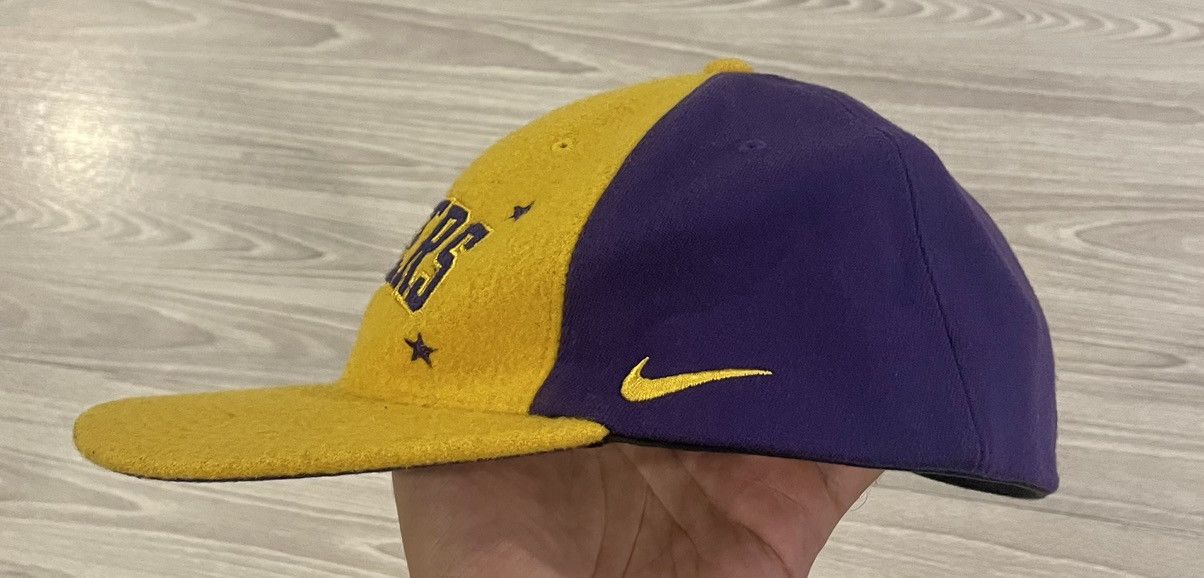 Nike Vintage Nike LA Lakers Wool Fitted Hat Mens Size Large 7 3/8 Size ONE SIZE - 3 Thumbnail