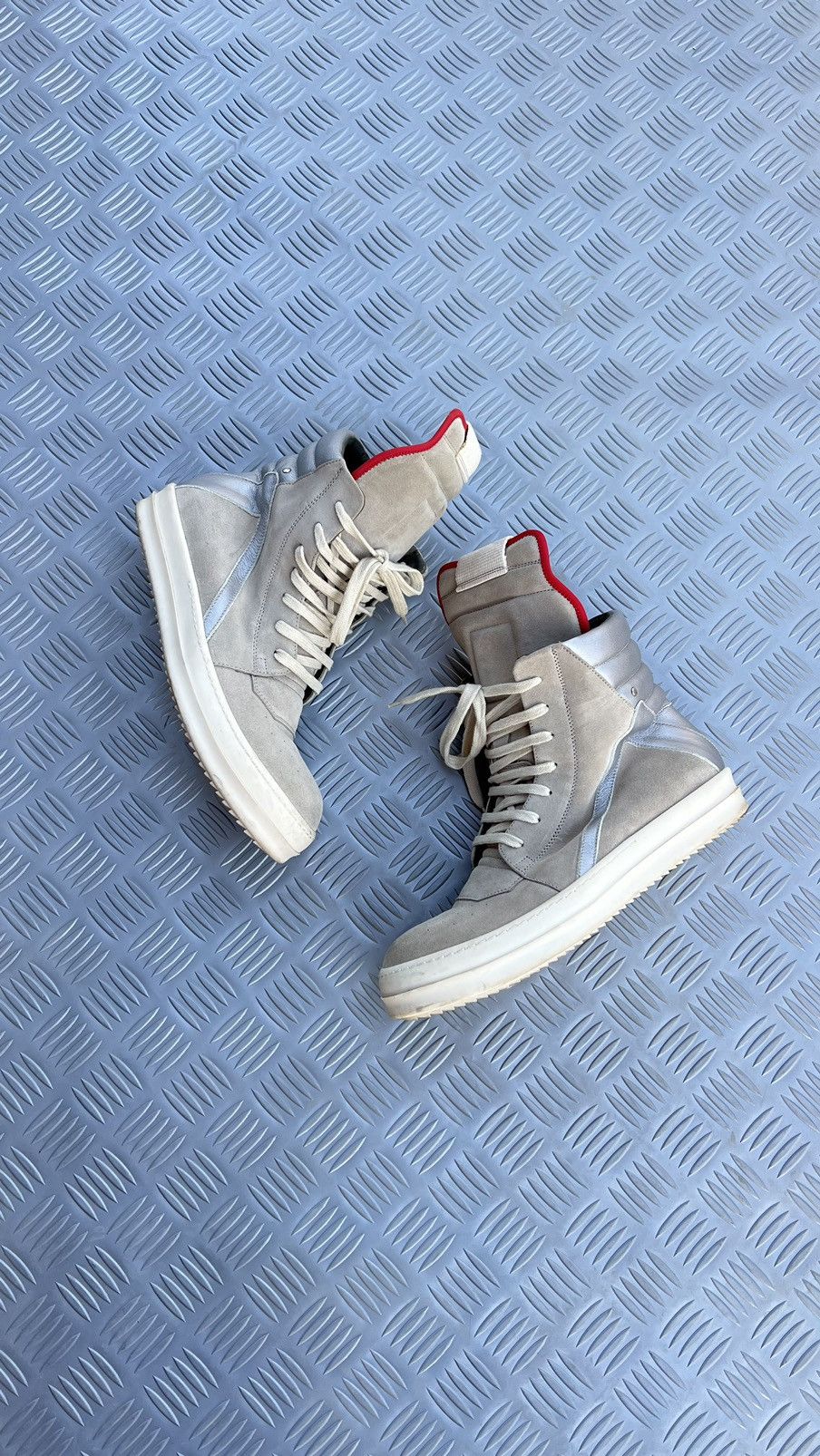 Rick Owens Rick Owens geobasket pearl reflective Size US 7.5 / EU 40-41 - 1 Thumbnail