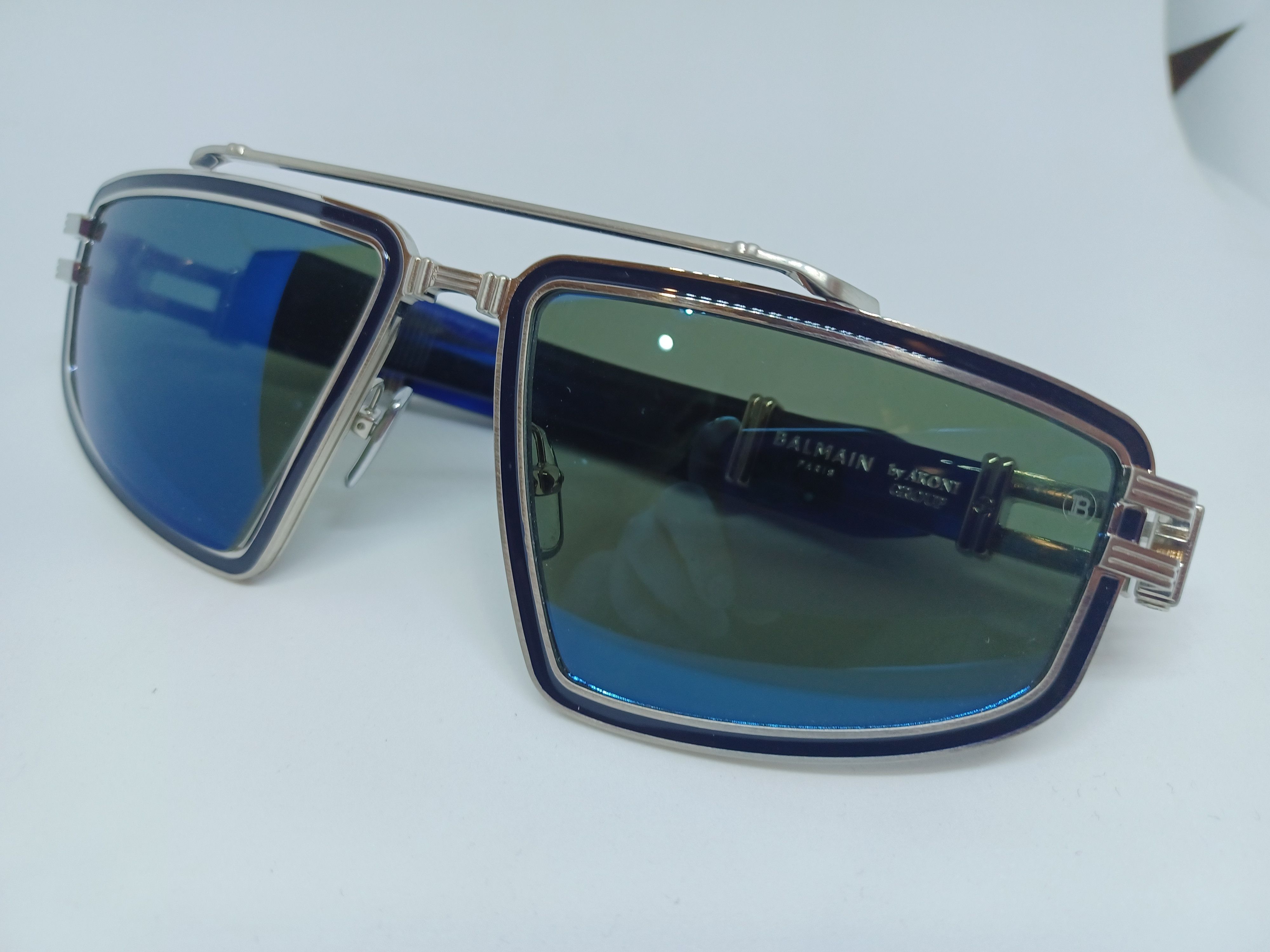 Balmain Balmain Sunglasses Silver / Blue Brand New Size ONE SIZE - 9 Thumbnail