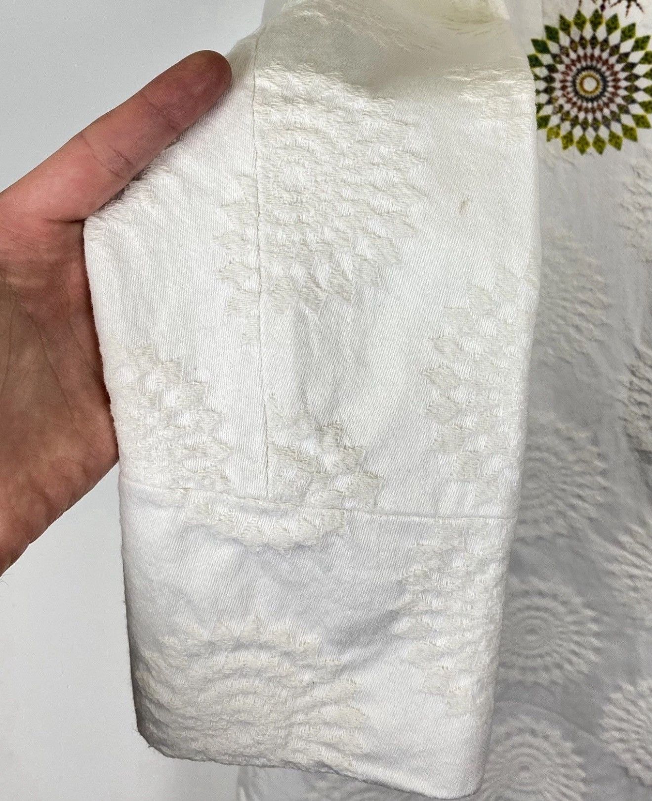 Desigual Desigual Pakaian Jadi Wanita Coat Jacket White Embroidered Size L / US 10 / IT 46 - 7 Thumbnail