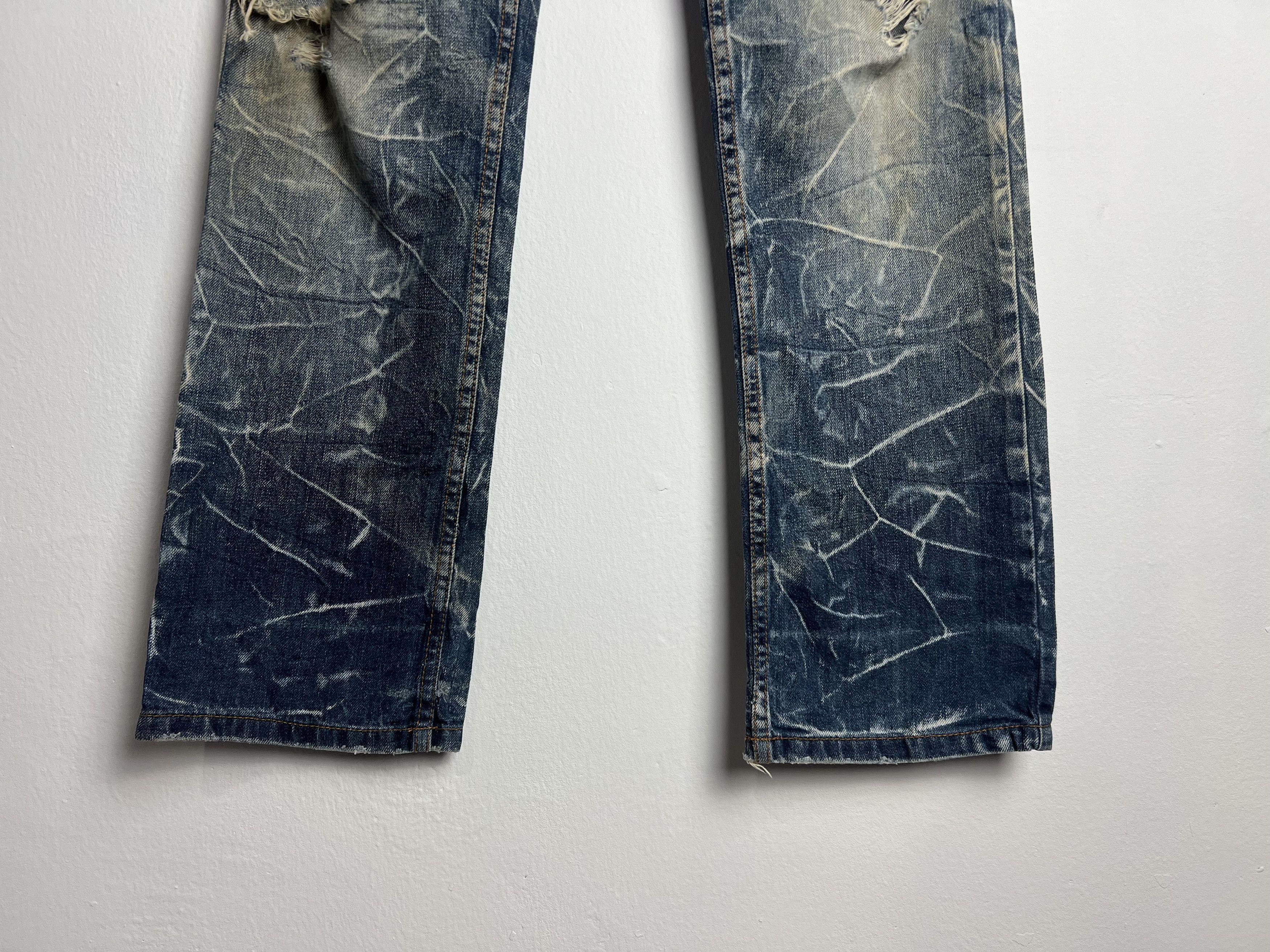 Unsound Rags Nylaus Double Waist Distressed Clawmark Denim Jeans Size US 30 / EU 46 - 5 Thumbnail