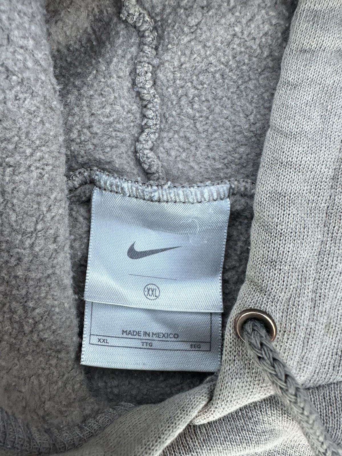Nike × Vintage Vintage Y2K Nike Center Swoosh Hoodie Beige STAINS XXL Size US XXL / EU 58 / 5 - 5 Thumbnail