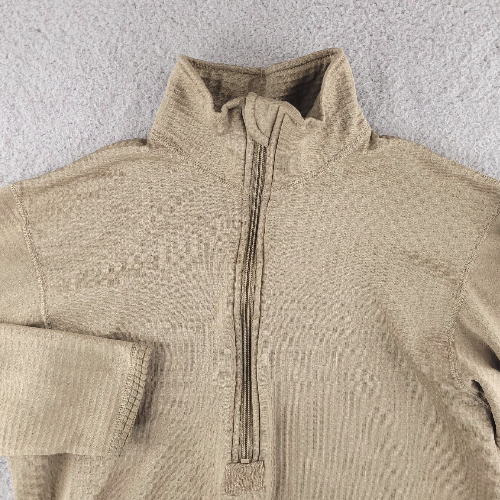Vintage Milliken Shirt Mens Small Thermal Mid Weight Brown Quarter Zip Sweater Pullover Size US S / EU 44-46 / 1 - 4 Thumbnail