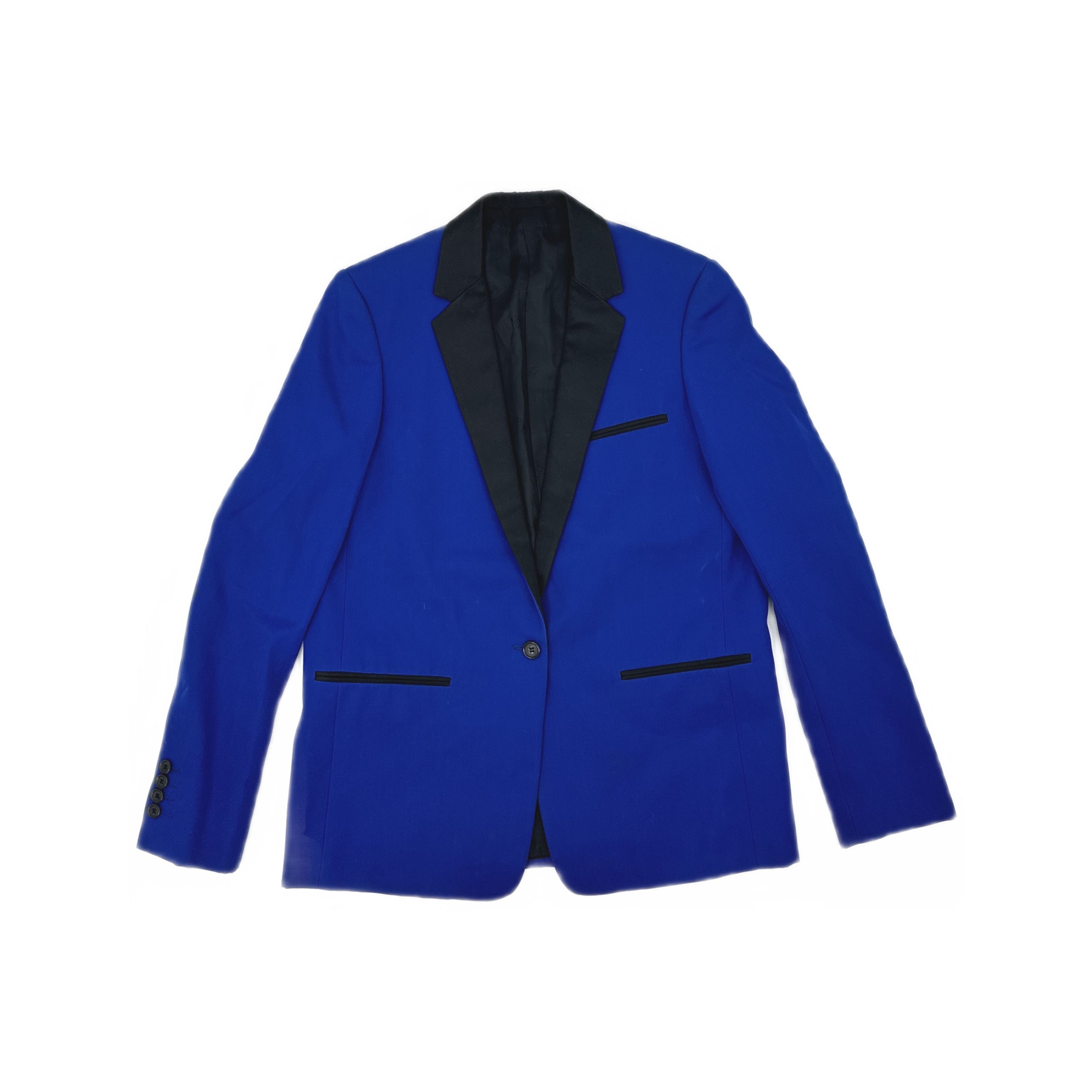 Celine CELINE Blue Contrast Lapel Blazer Size 40 Size S / US 4 / IT 40 - 1 Thumbnail