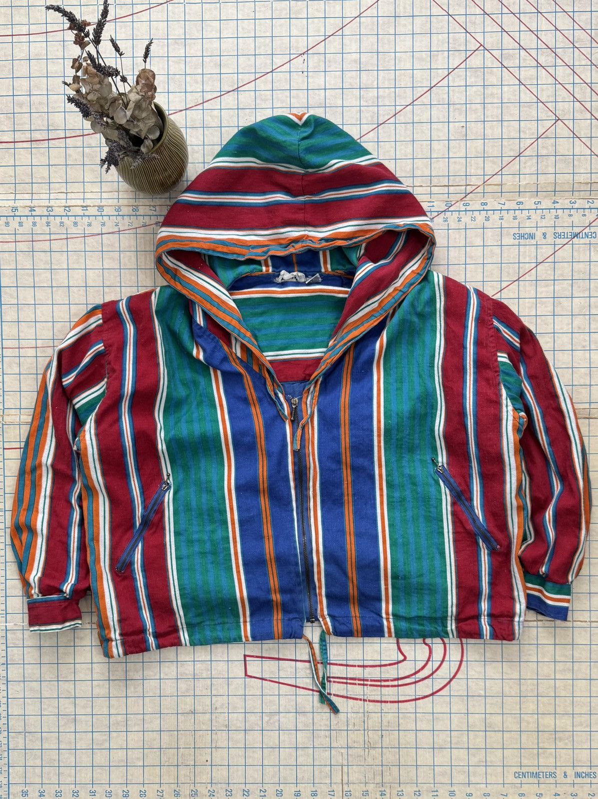 Vintage Vintage Regard! Striped Lightweight Cropped Fit Jacket Women Size M / US 6-8 / IT 42-44 - 1 Thumbnail