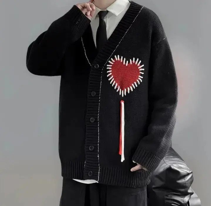 Japanese Brand New Stylish True Love Cardigan Jacket Knitwear Size US L / EU 52-54 / 3 - 4 Thumbnail