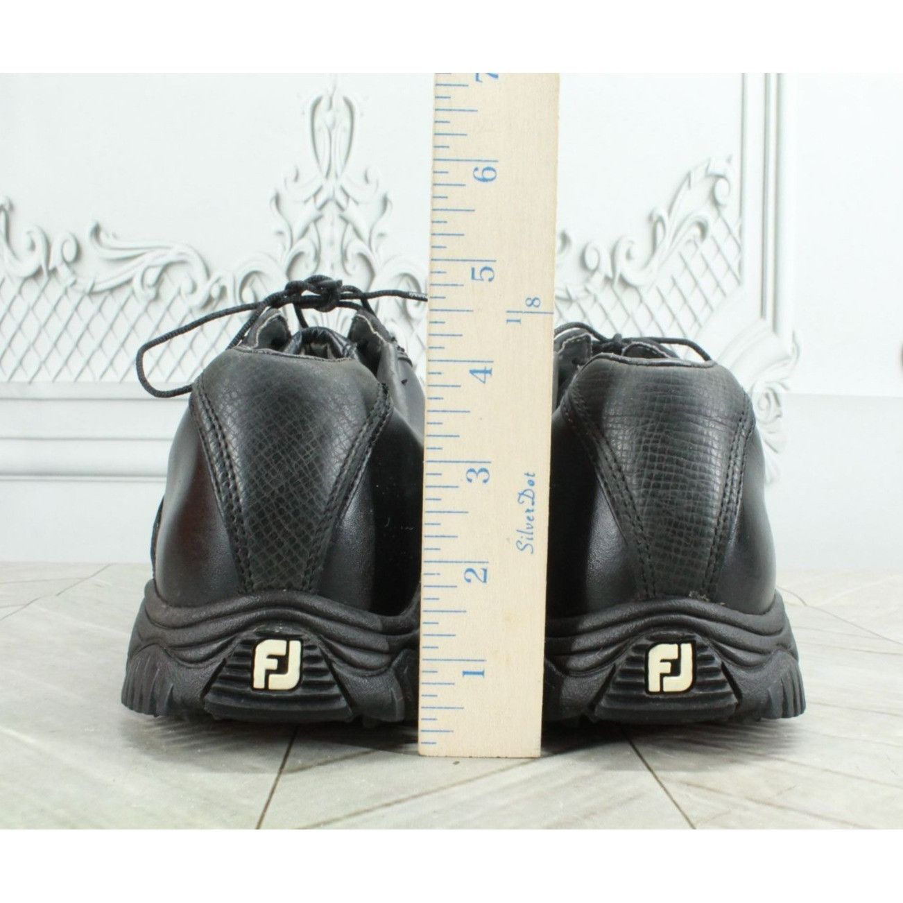 Footjoy × Leather Footjoy Mens Leather Spikes 54094 Lace Up Golf Cleats Size US 9 / EU 42 - 6 Thumbnail