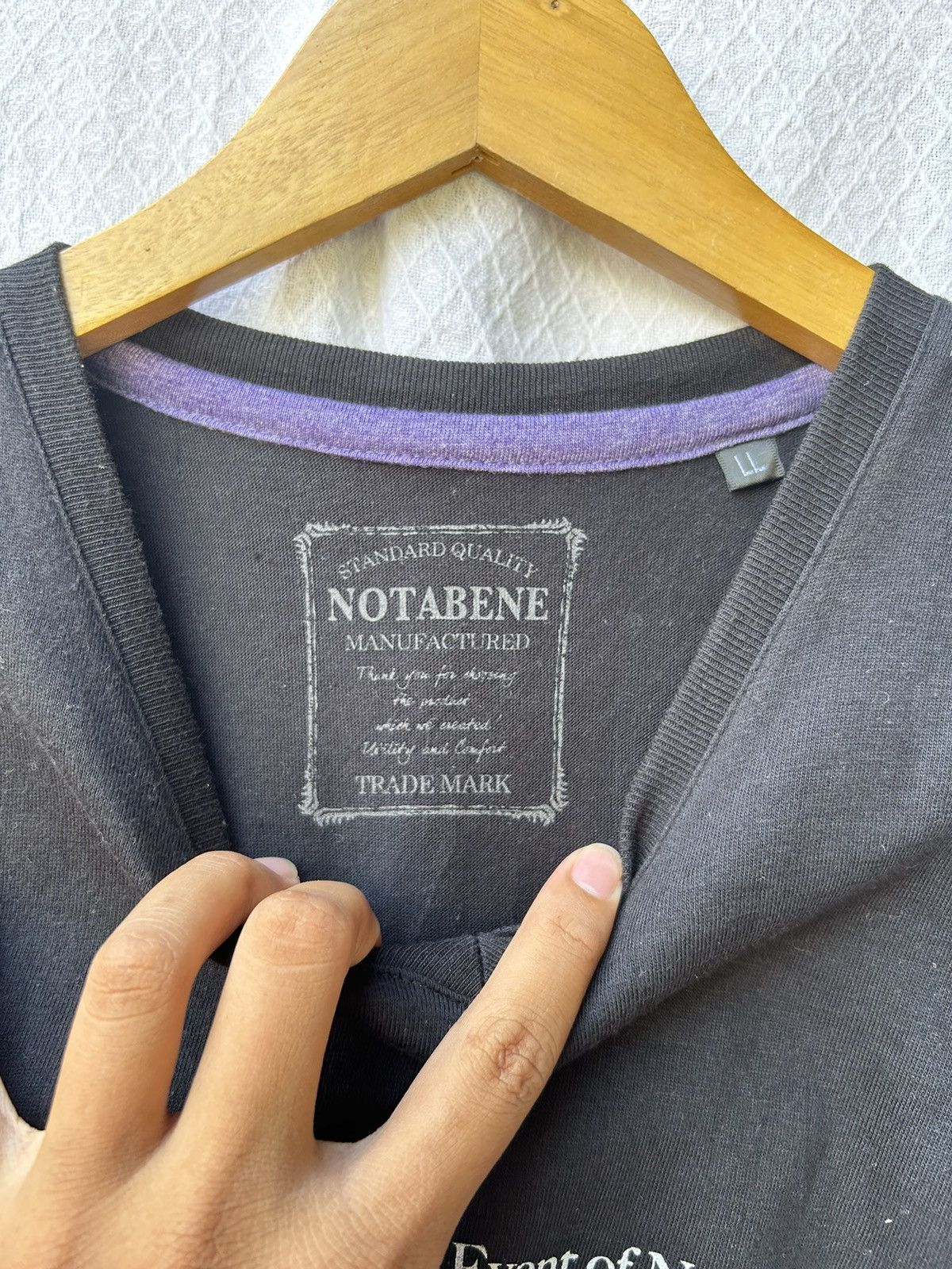 If Six Was Nine × Japanese Brand × Le Grande Bleu (L.G.B.) 💸BINDINGOFFER💸Nota bene japanese poem tees Size US L / EU 52-54 / 3 - 4 Thumbnail